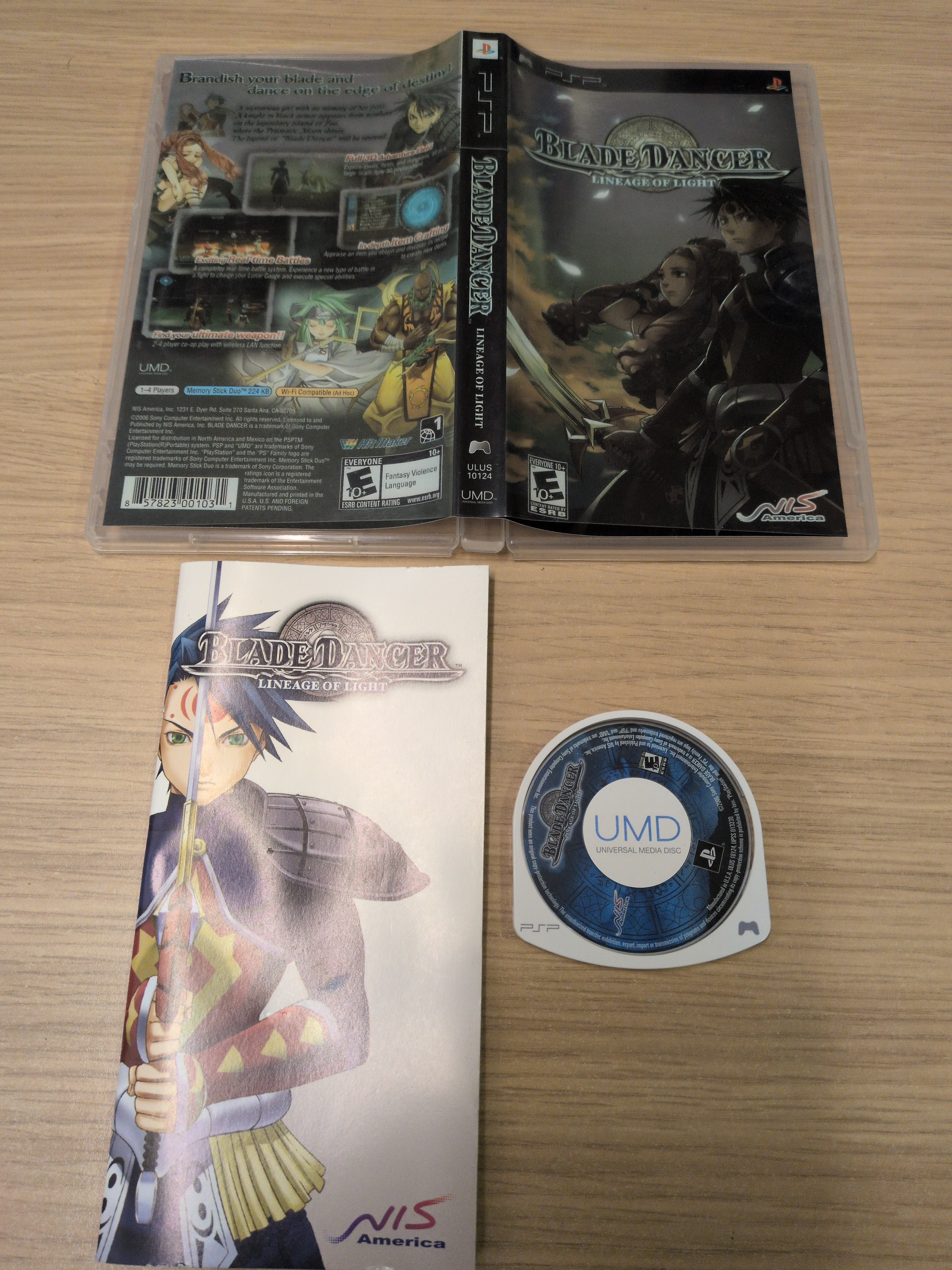 Blade Dancer Lineage of Light NTSC Sony PSP game – retro game store uk ...