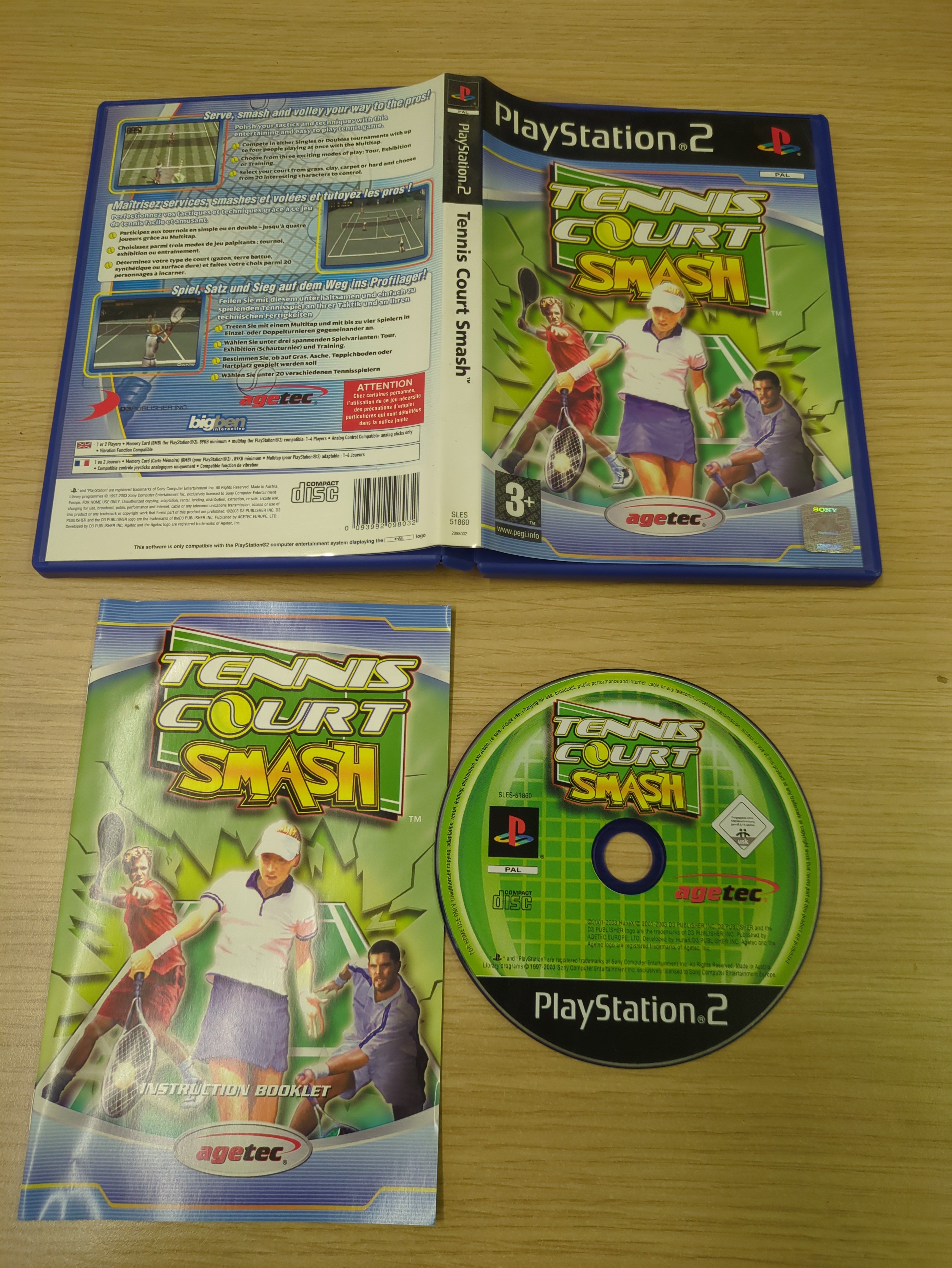 Tennis Court Smash Sony PS2 game