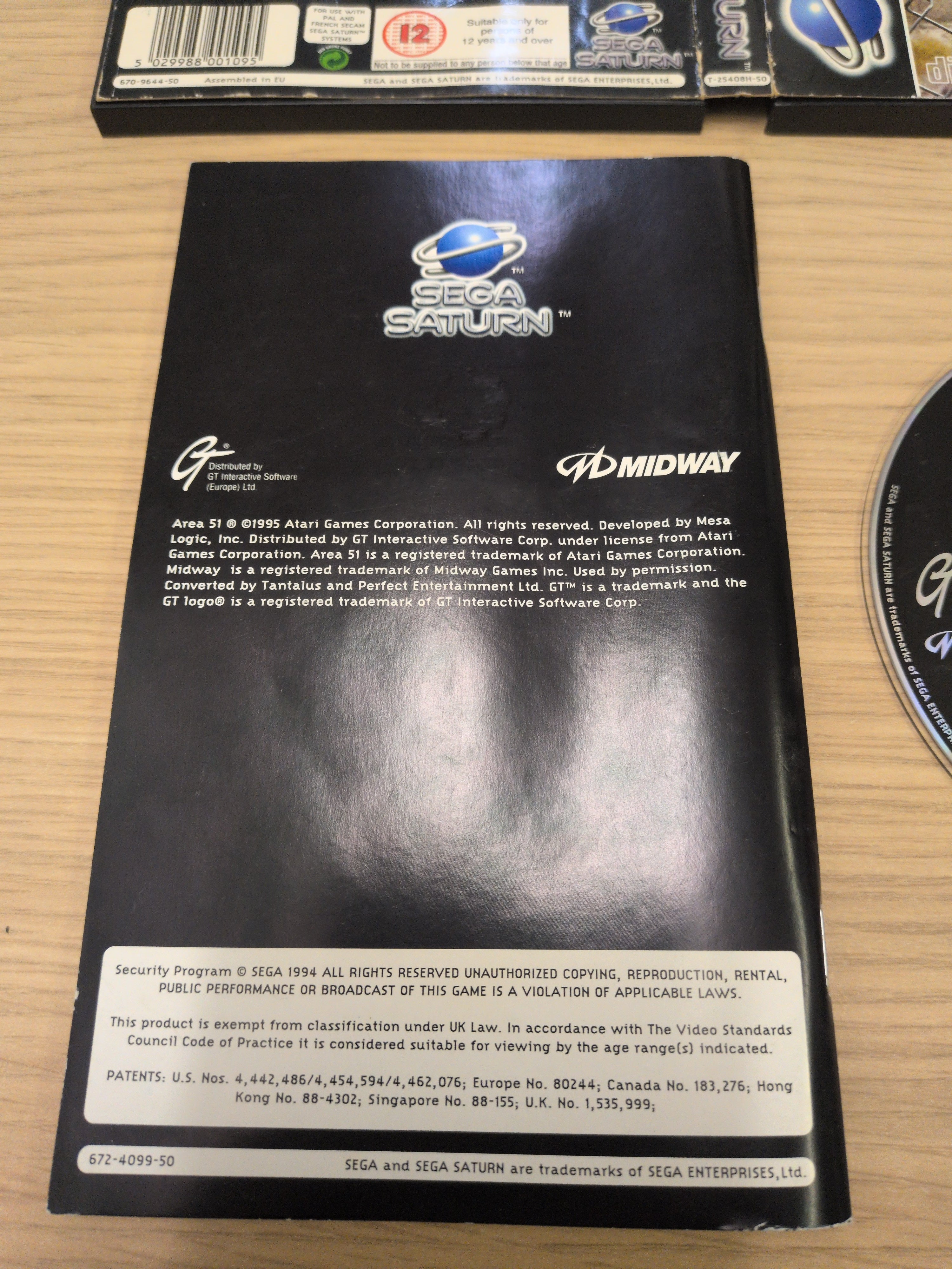 Area 51 Sega Saturn game