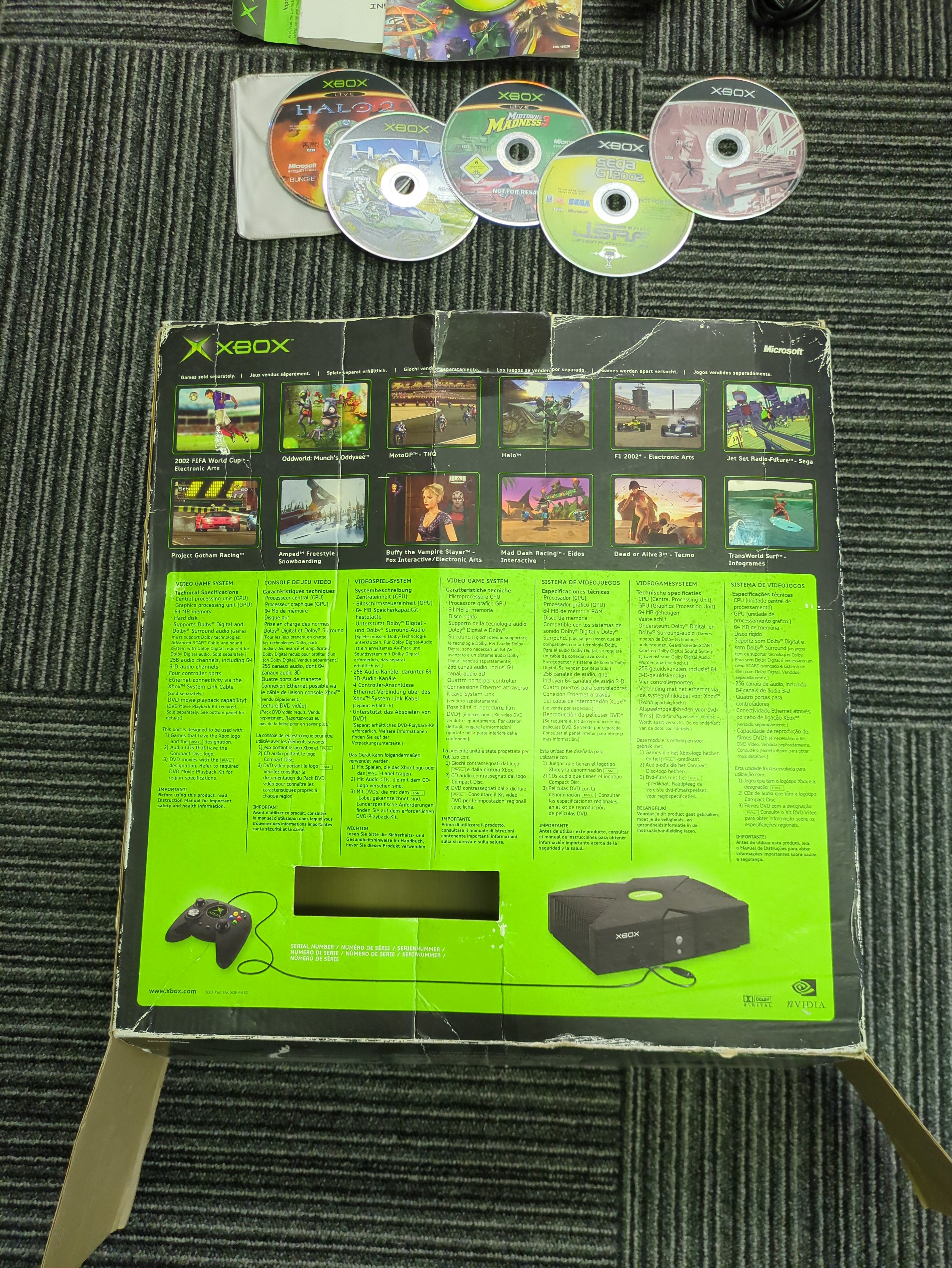 Original Xbox Console Black OG Boxed Bundle