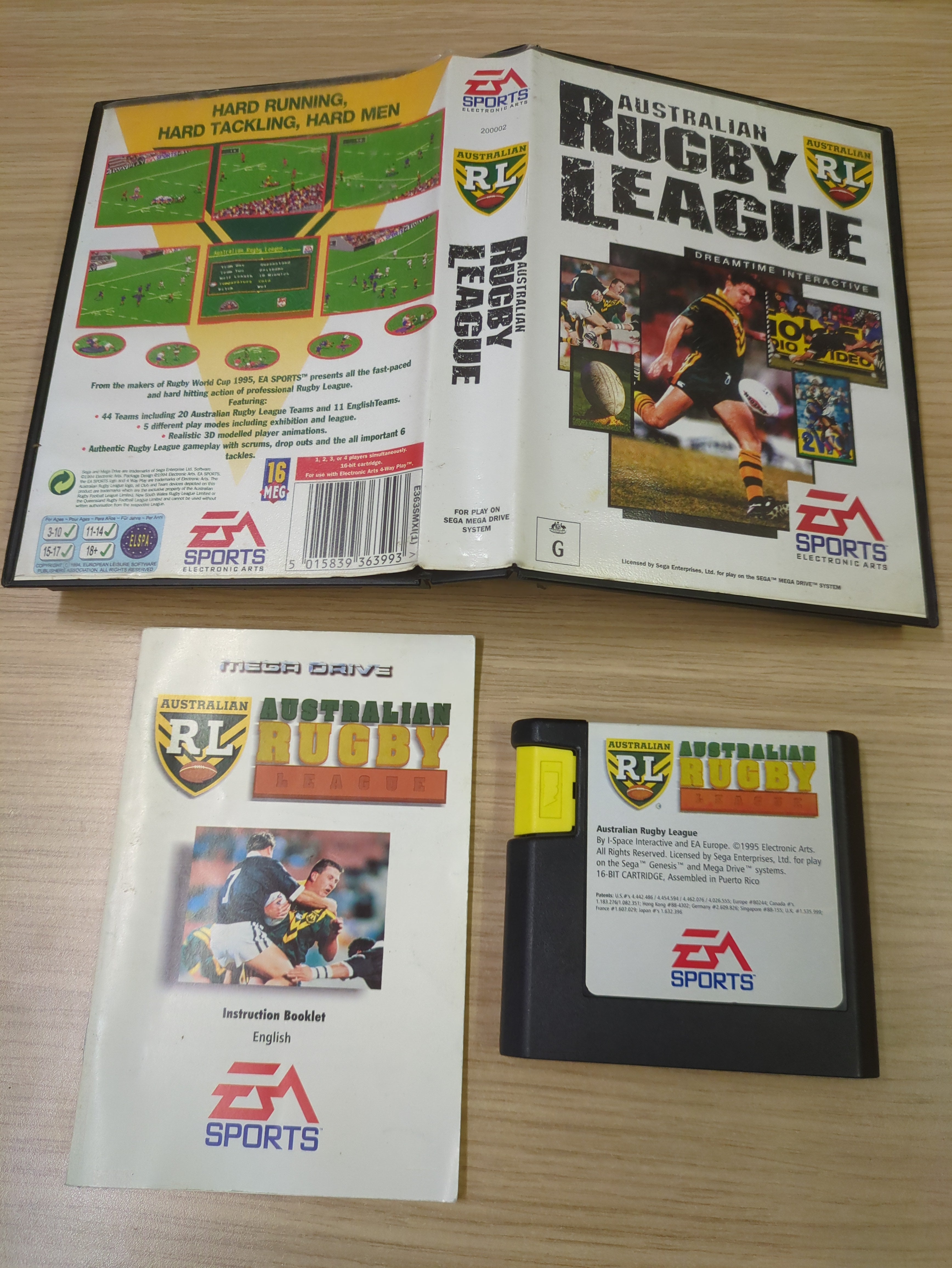 Australian Rugby League Sega Mega Drive game