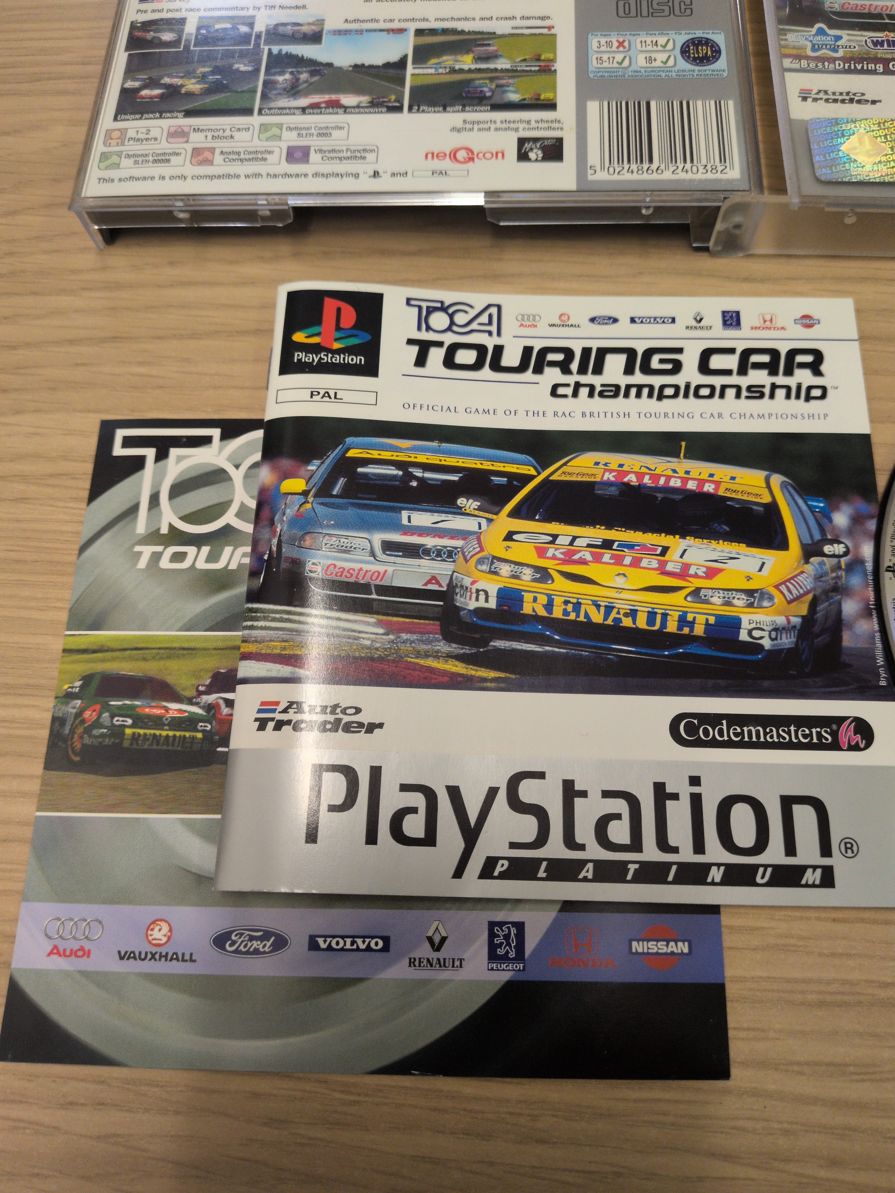 TOCA Touring Car Championship Platinum Sony PS1 game