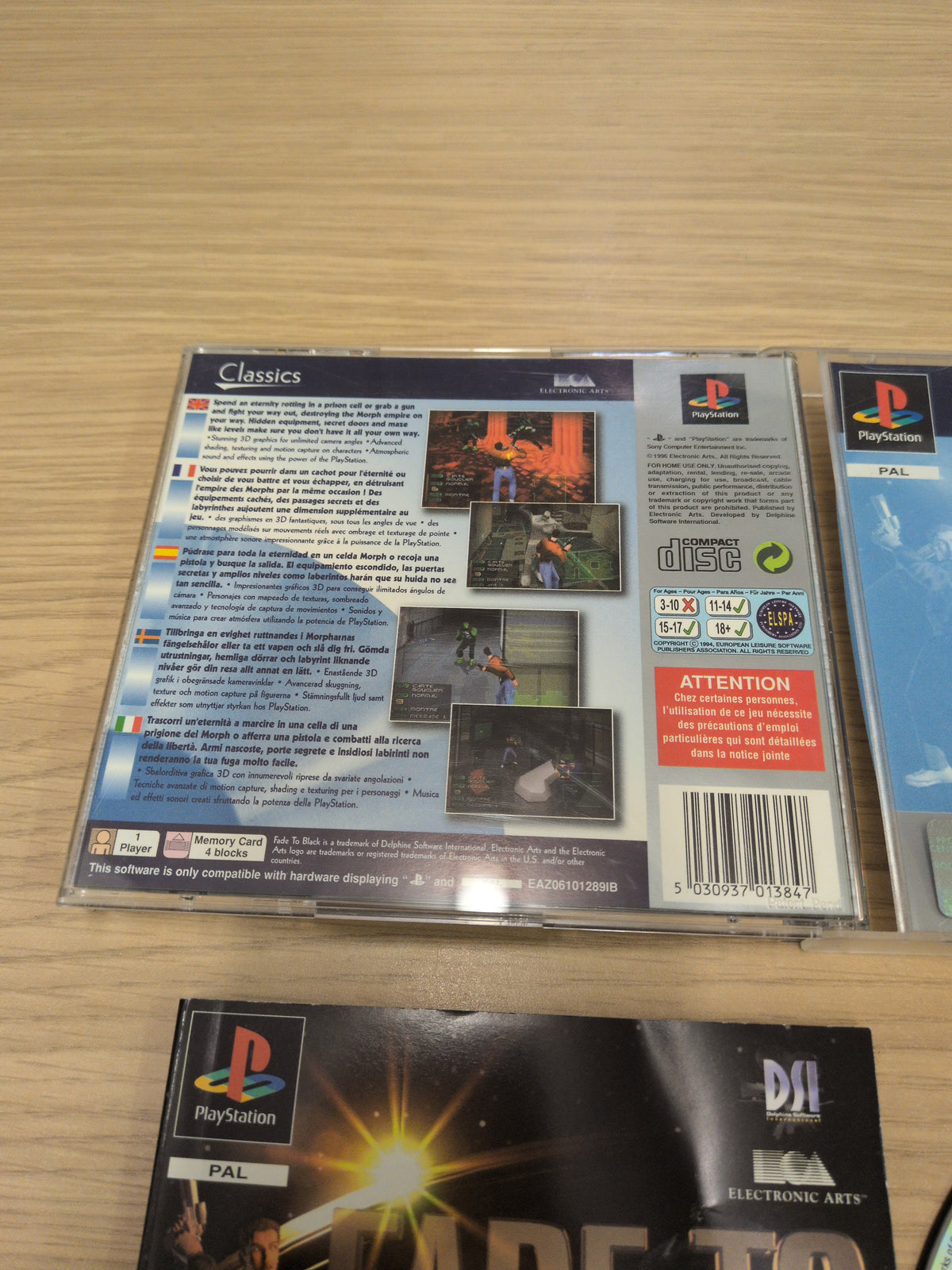 Fade to Black Platinum (Classics) Sony PS1 game