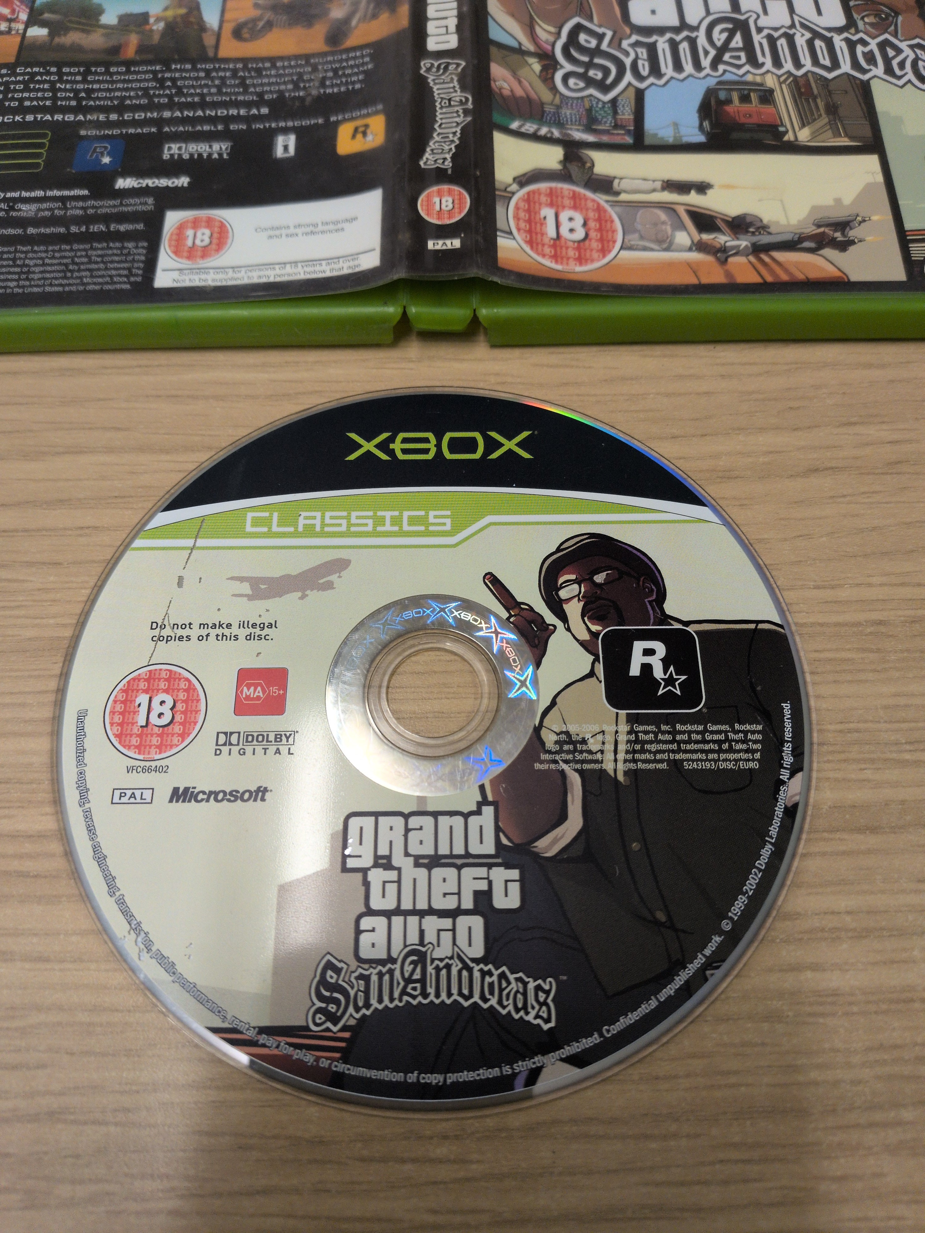 Grand Theft Auto: San Andreas original Xbox game