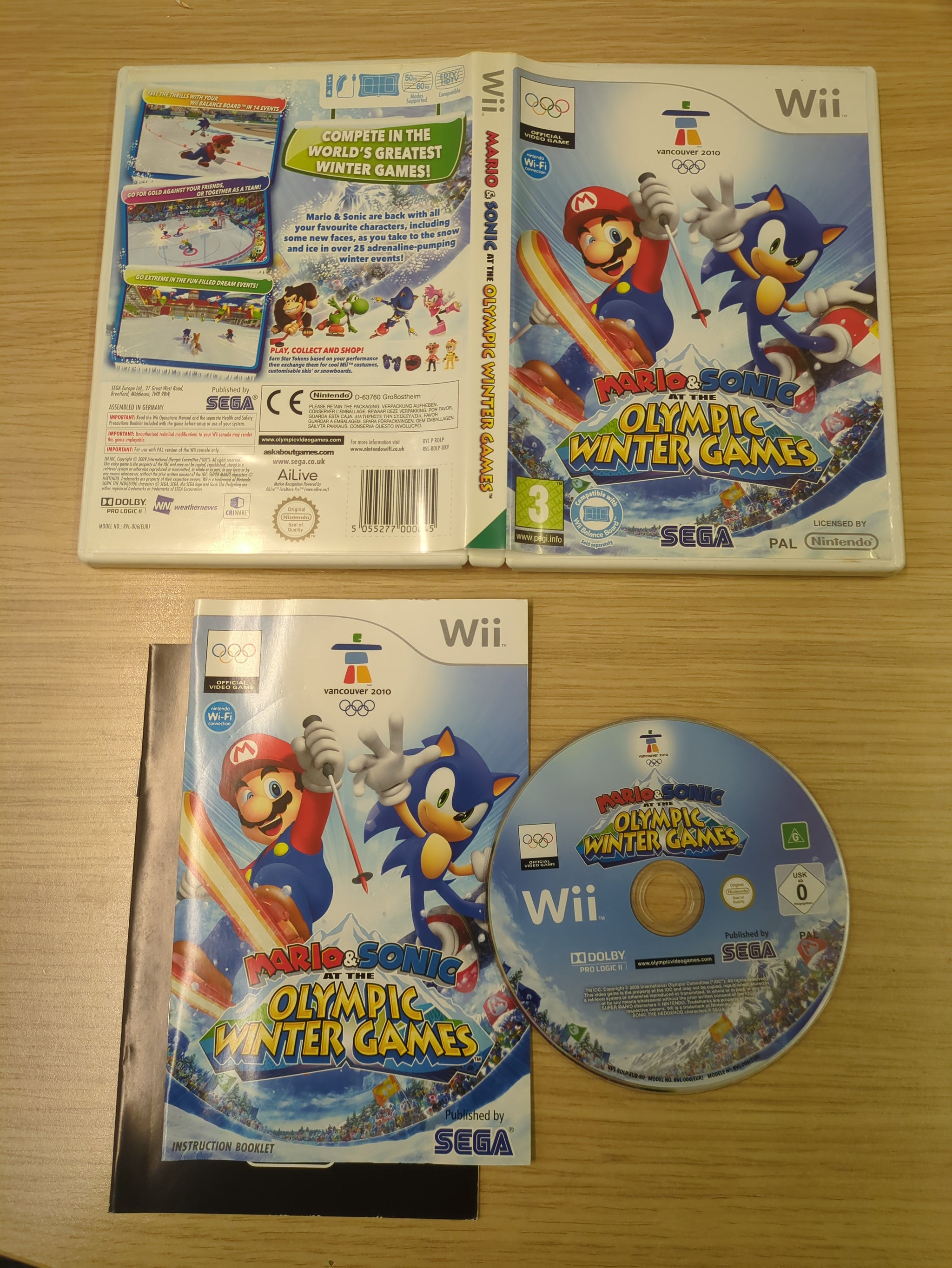 Super Mario Mario And Sonic At The Olympic Winter Games Wii NEW