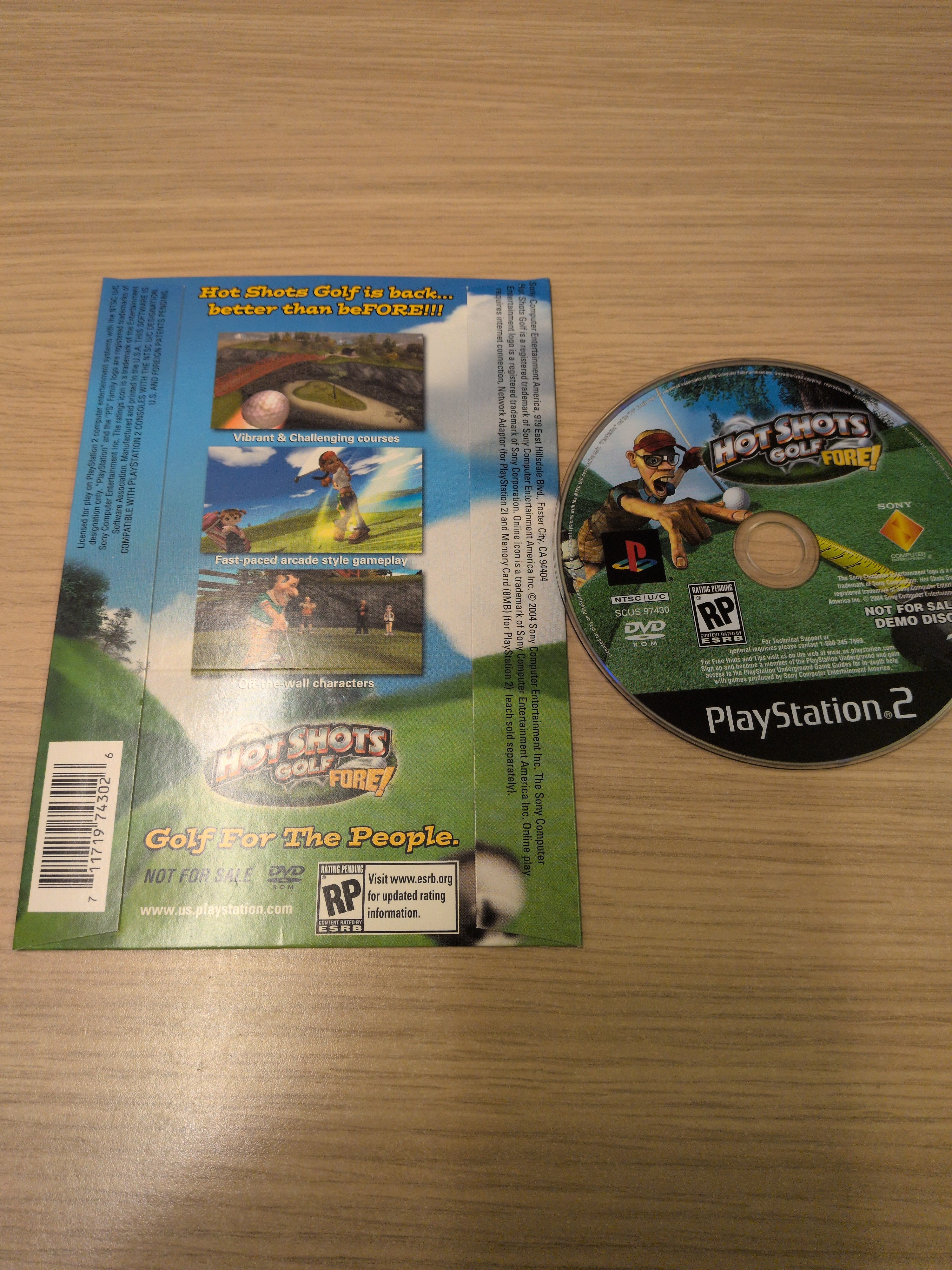Hot Shots Golf Fore Demo Disc Sony PS2 game NTSC