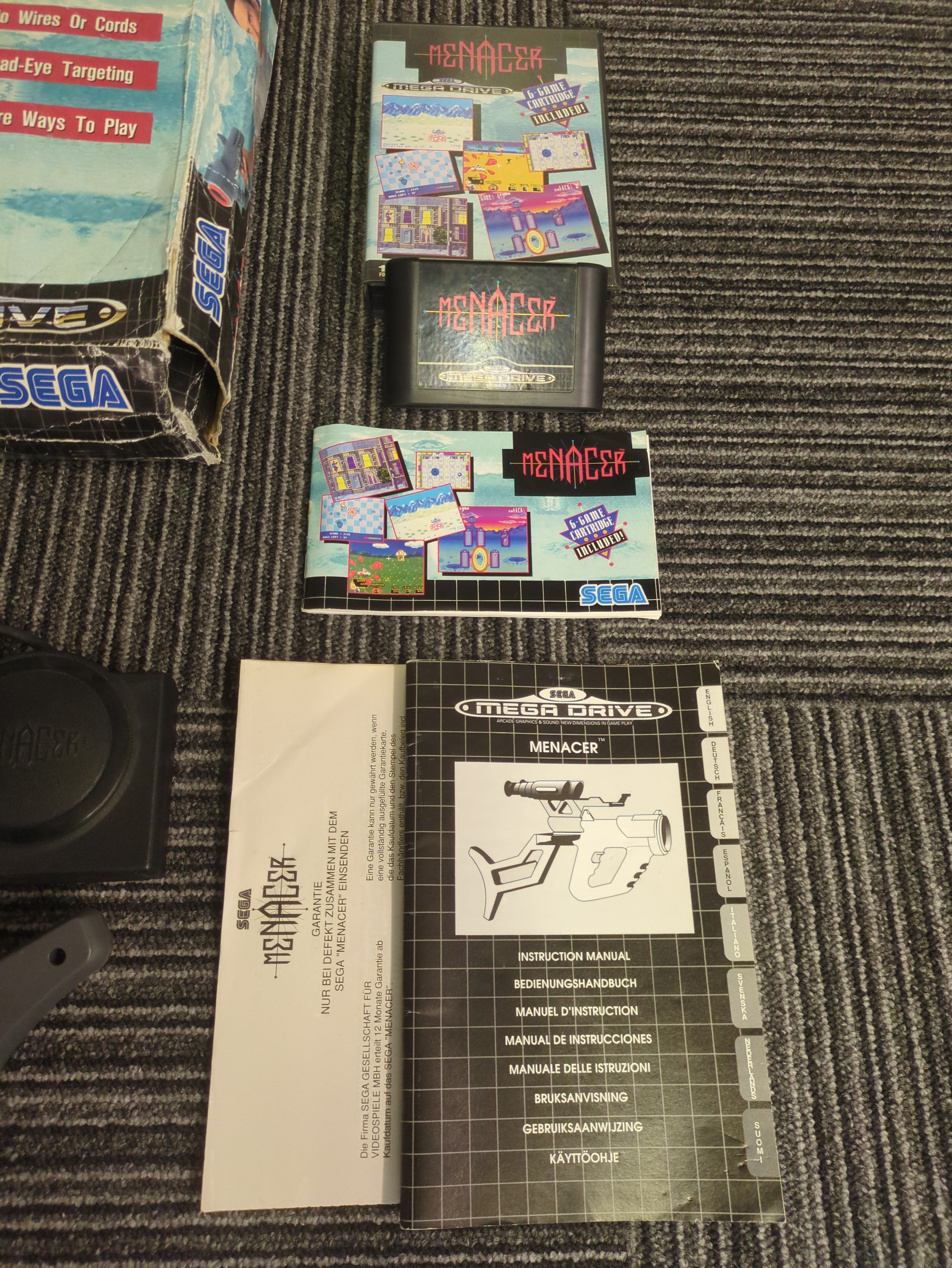 Menacer Gun Accessory Sega Mega Drive Boxed