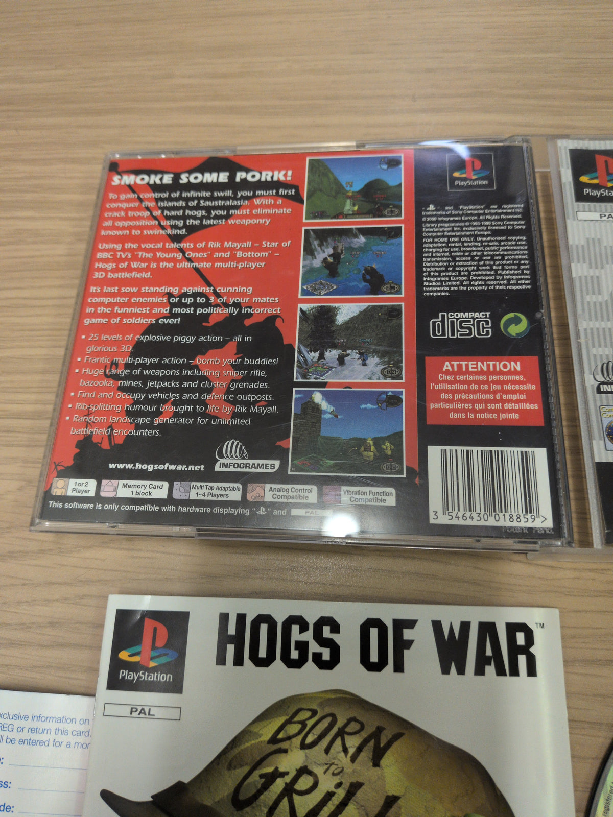 Hogs of War (Best of Infogrames) Sony PS1 game