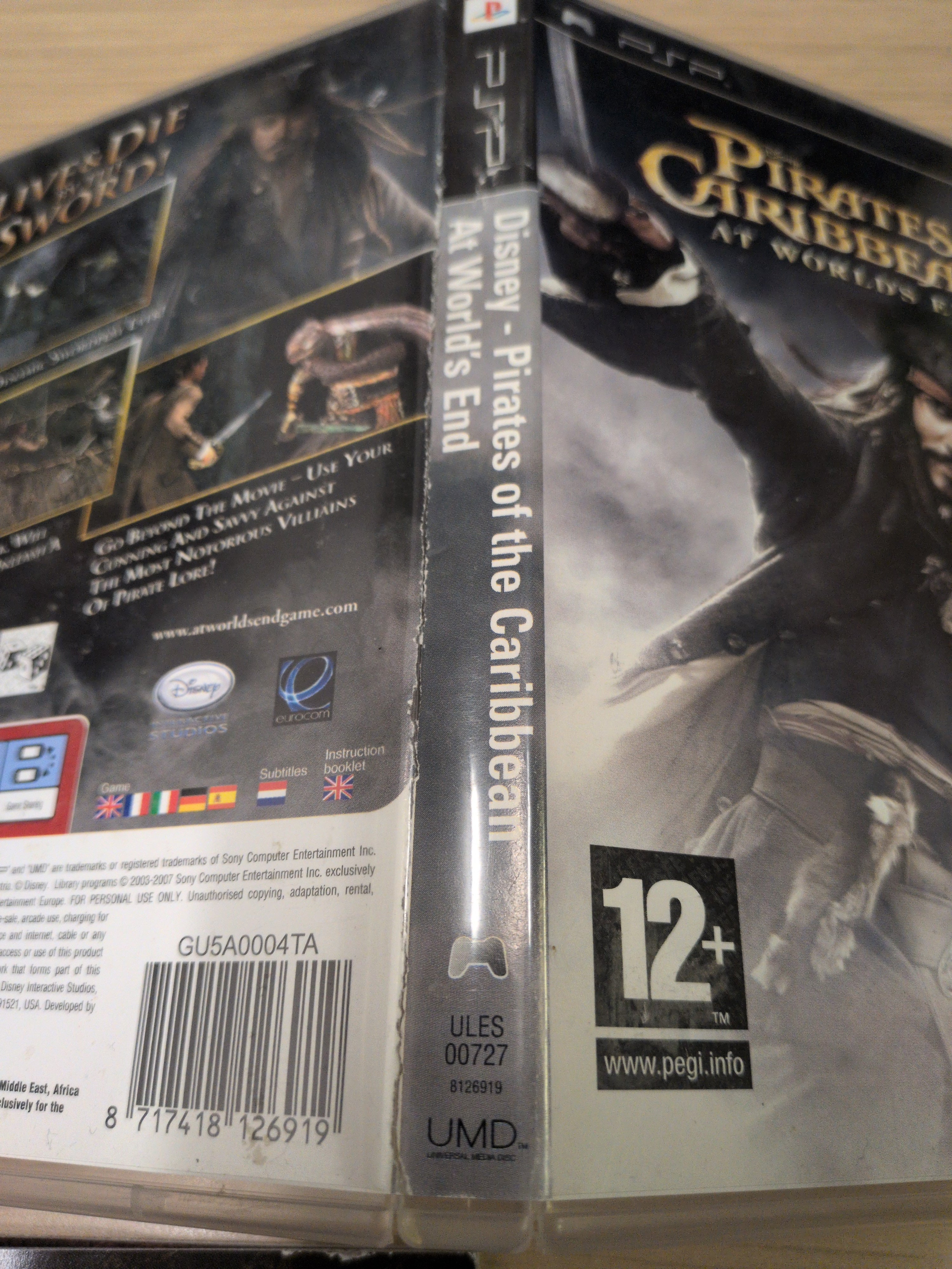 Disney Pirates Of The Caribbean At World's End Sony PSP game