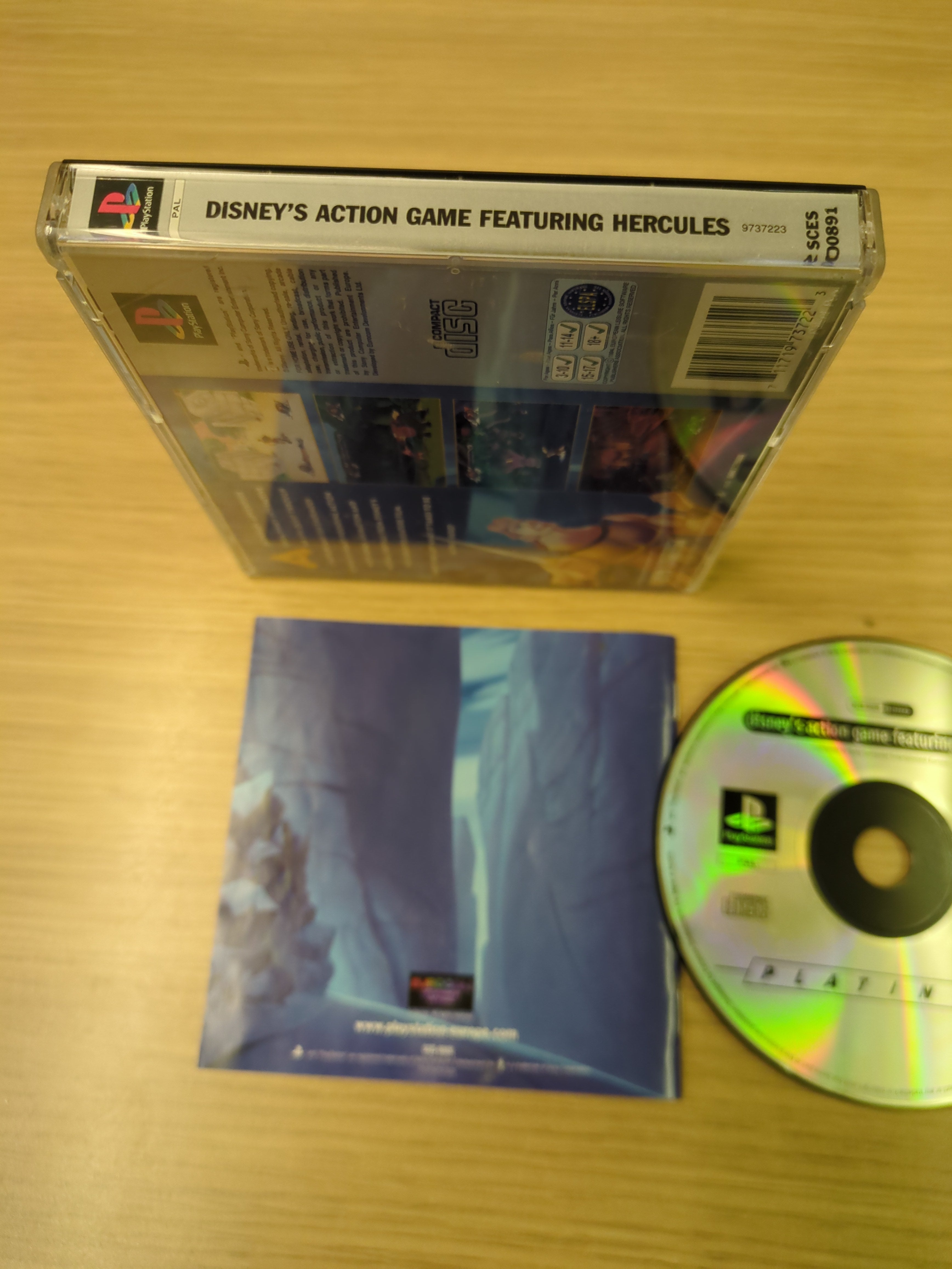 Disney's Action Game Featuring Hercules Platinum Sony PS1 game