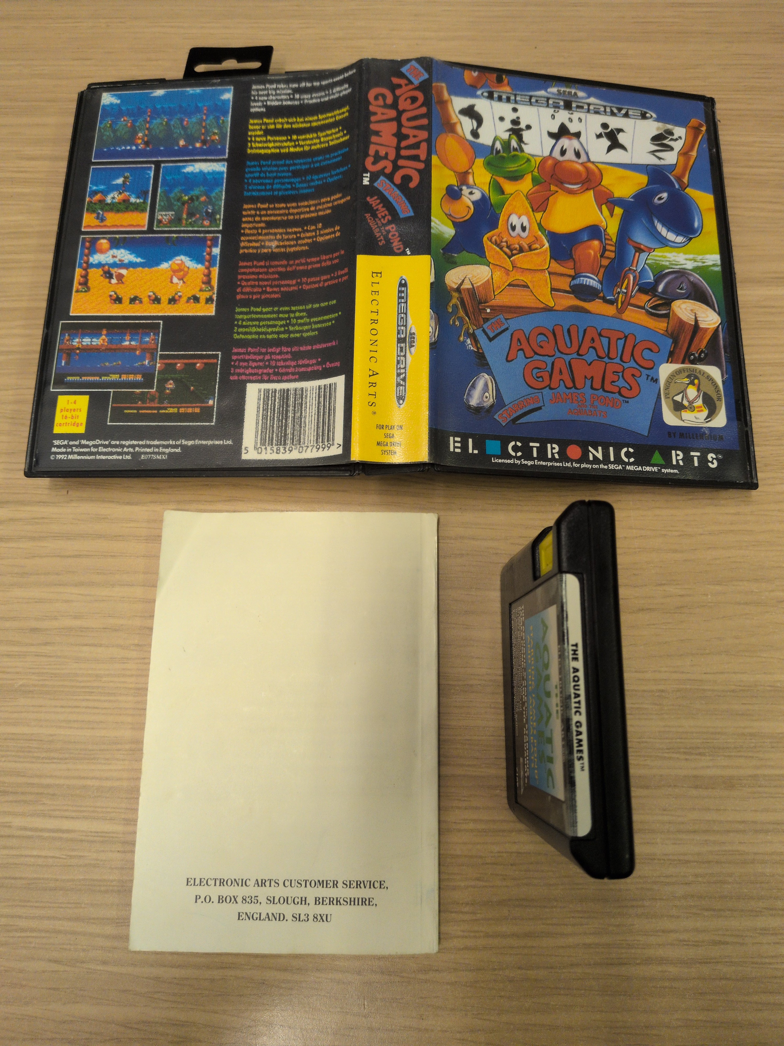 Aquatic Games starring James Pond Sega Mega Drive game