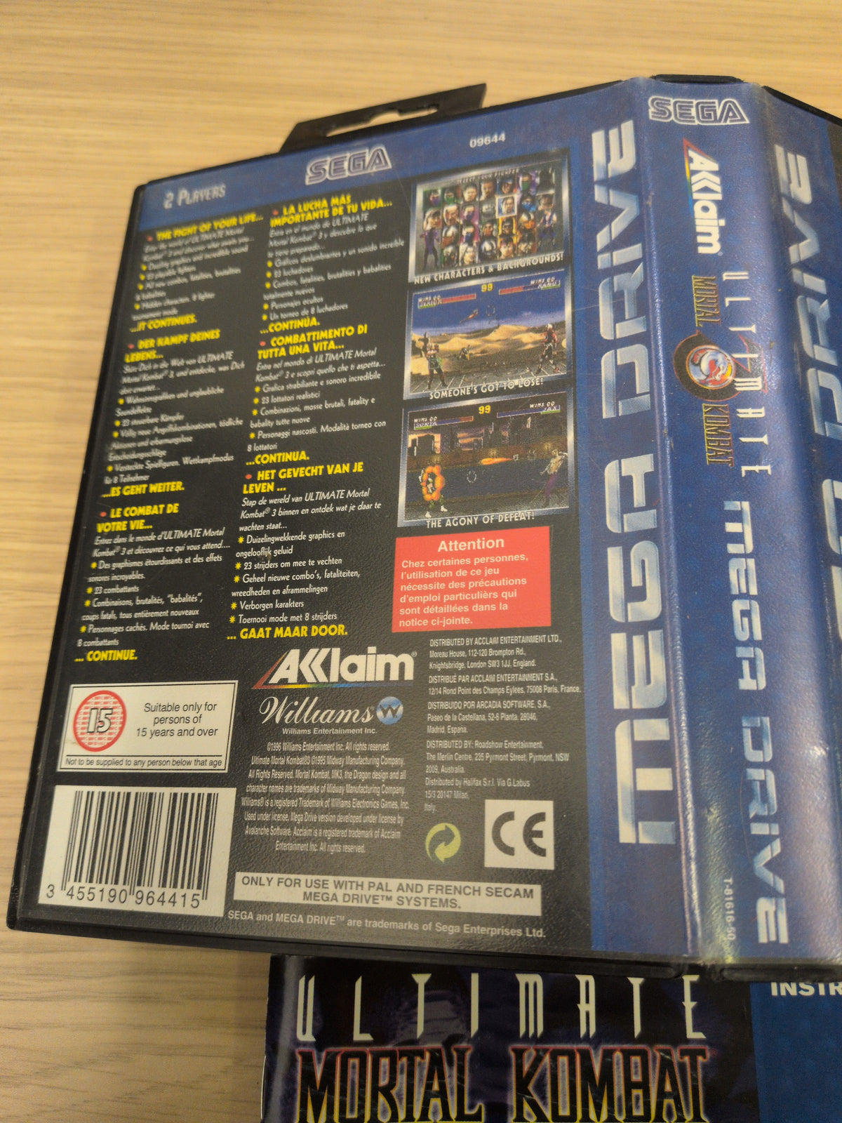 Ultimate Mortal Kombat 3 Sega Mega Drive game