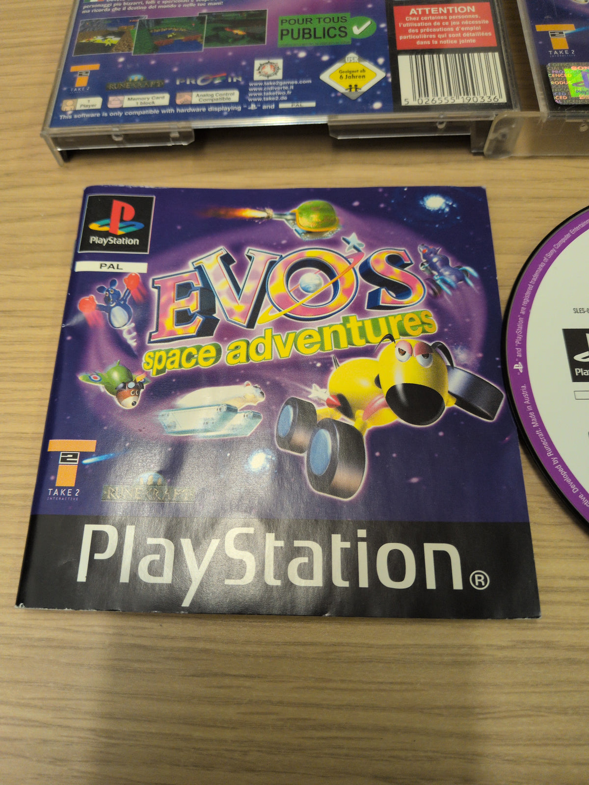 Evo's Space Adventures Sony PS1 game