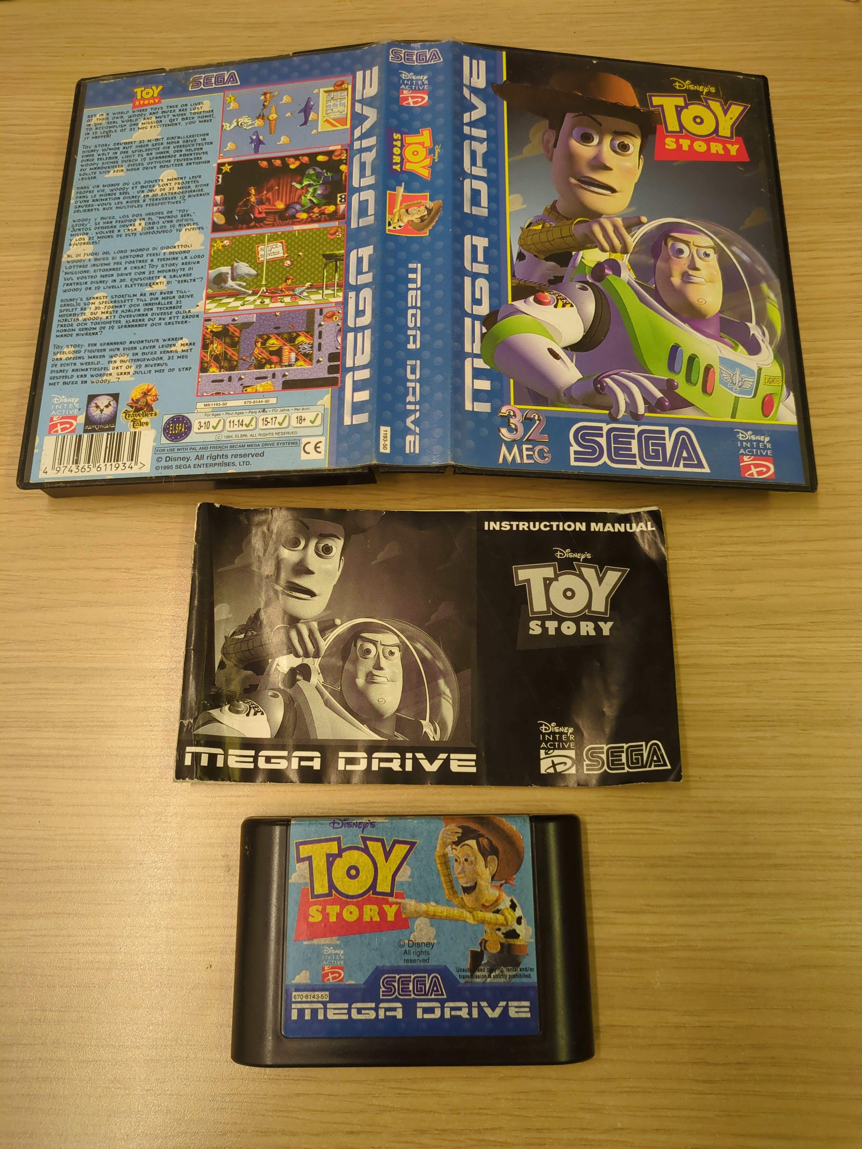 Toy Story (Disney's) Sega Mega Drive game complete