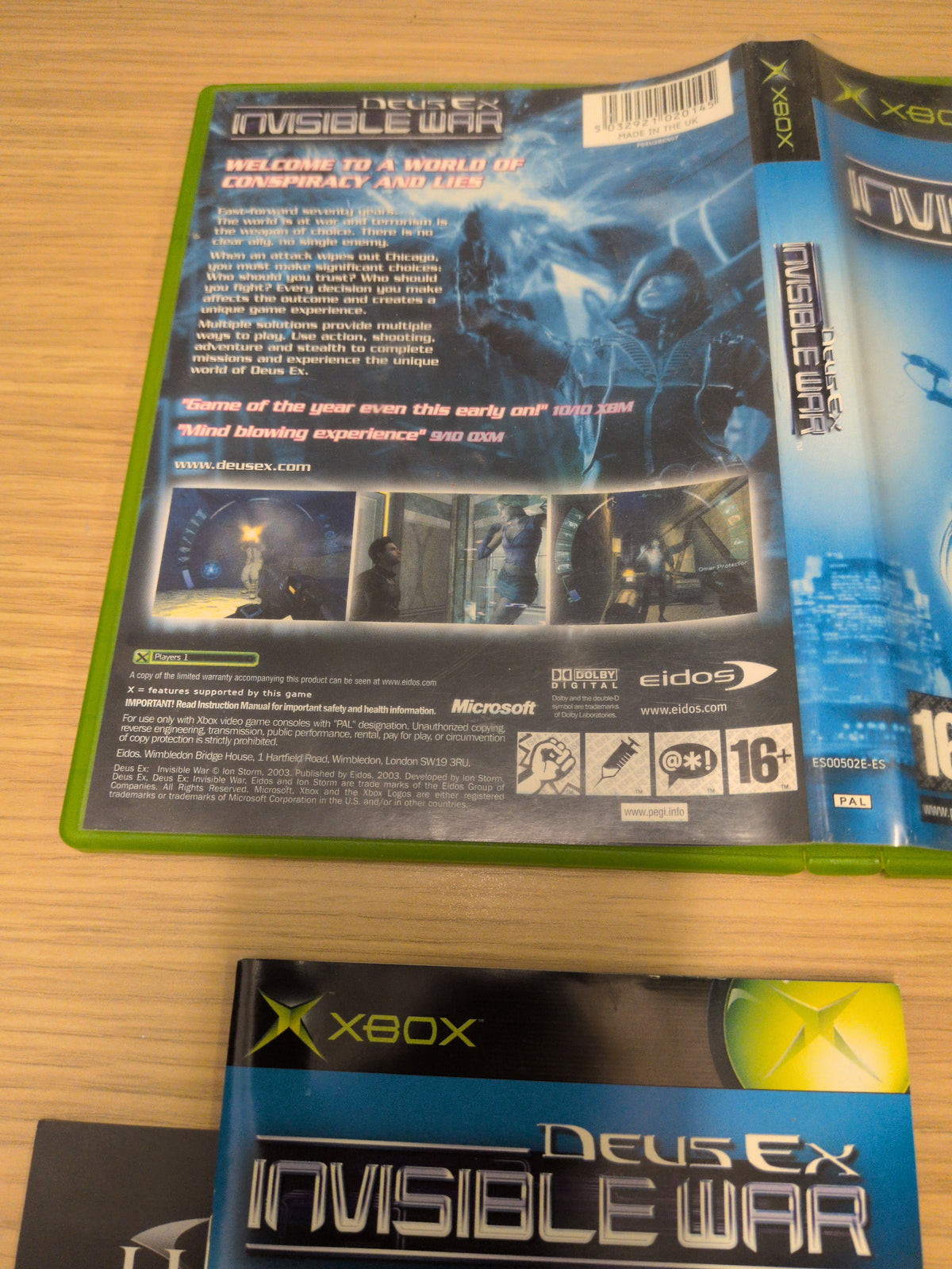 Deus Ex Invisible War original Xbox game