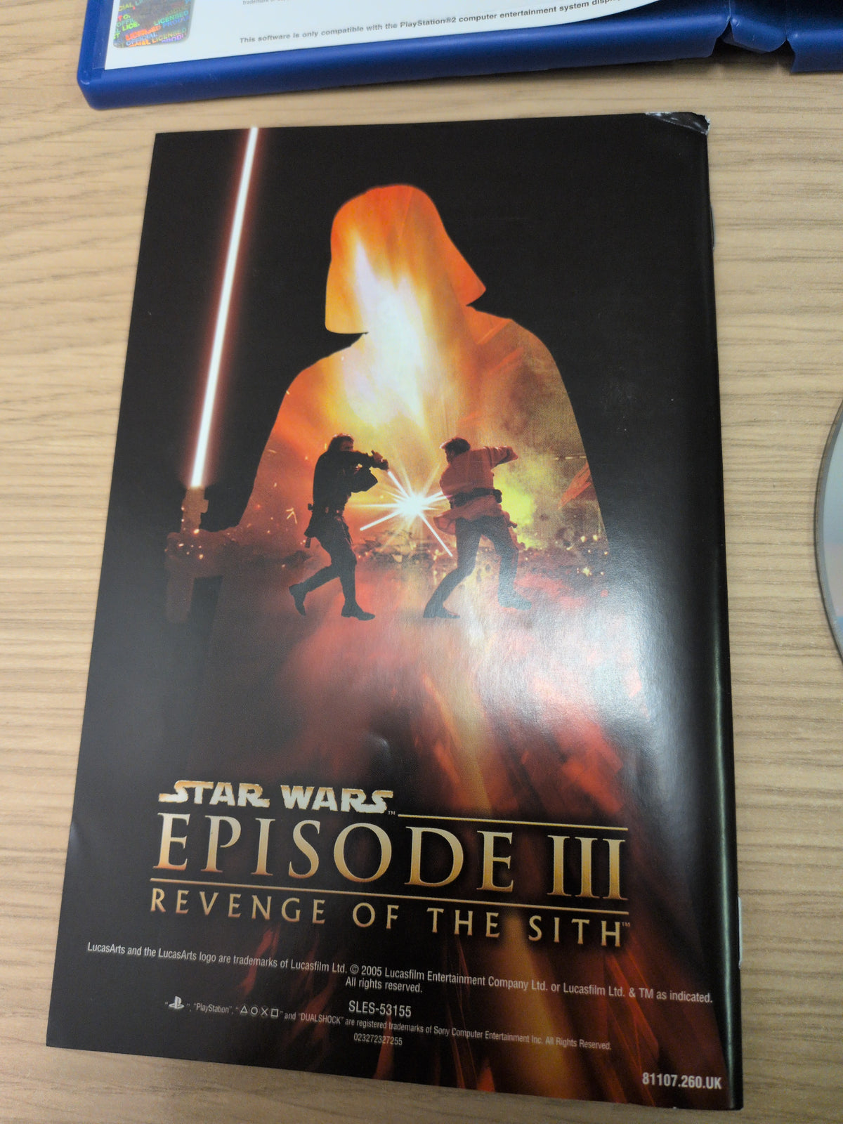 Star Wars: Episode III Revenge of The Sith Sony PS2 game