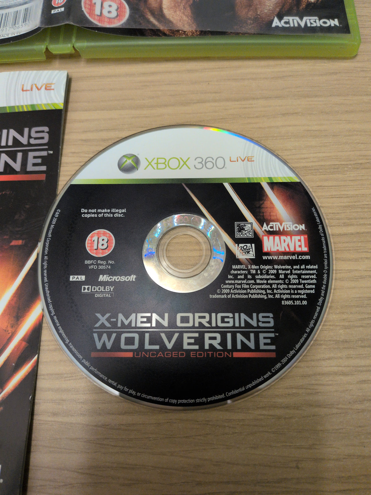 X-men Origins Wolverine Uncaged Edition Xbox 360 game
