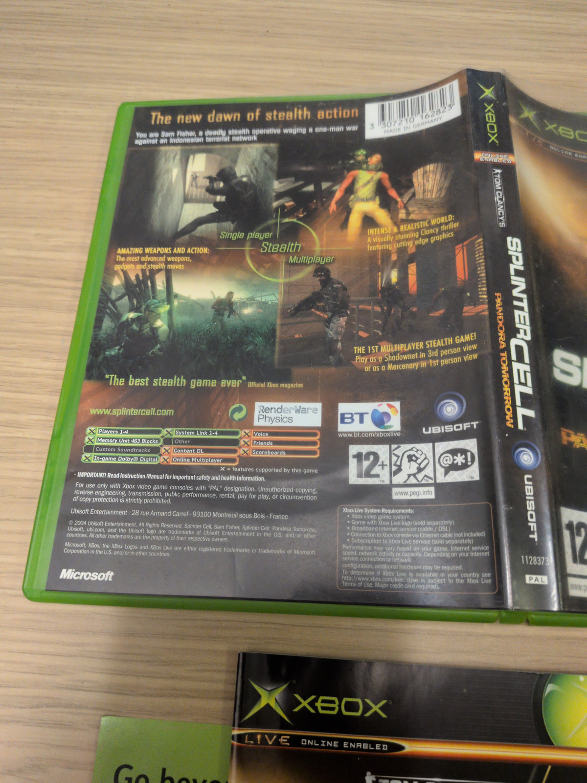 Tom Clancy's Splinter Cell: Pandora Tomorrow original Xbox game