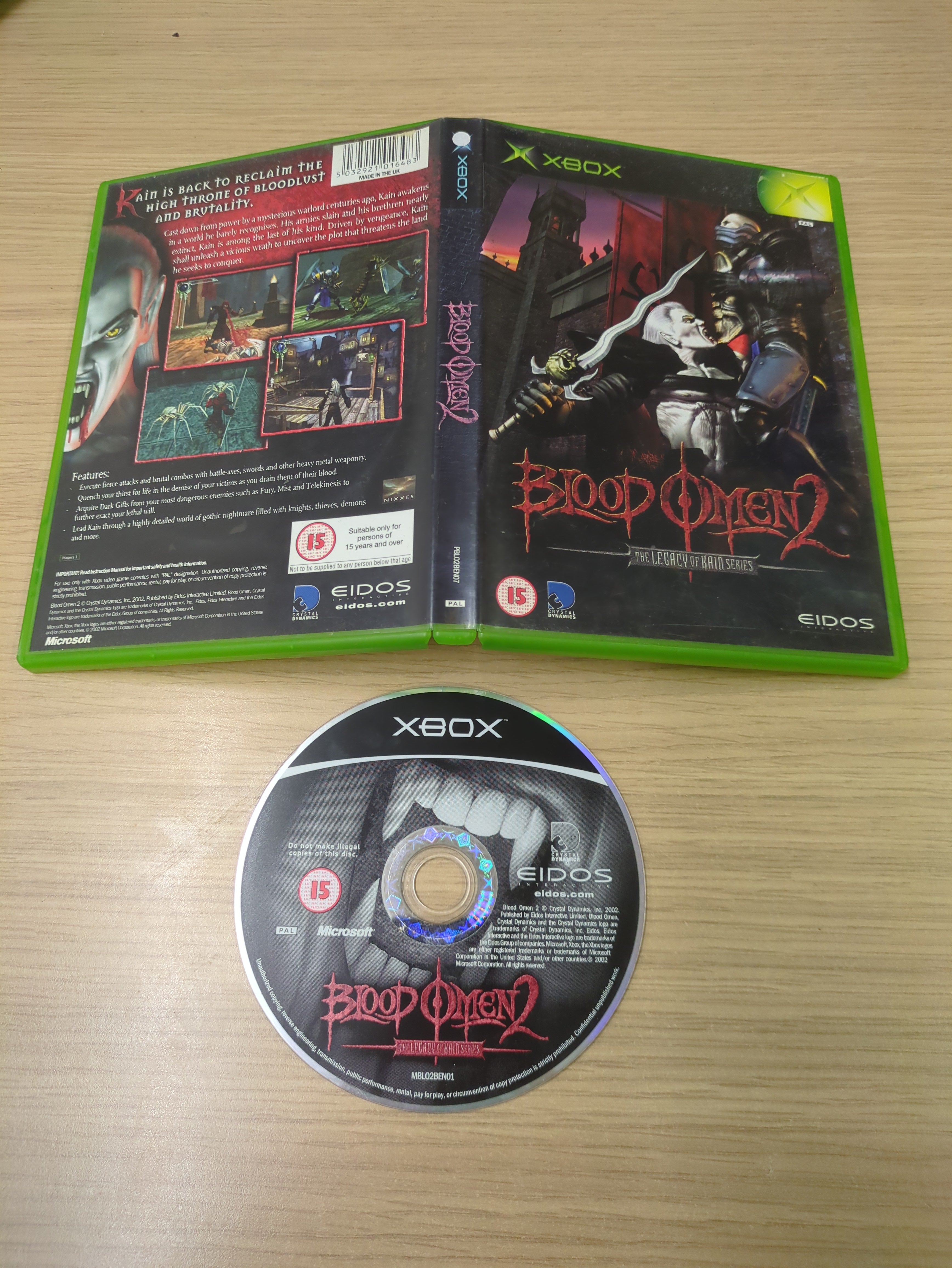 Blood Omen 2 The Legacy of Kain Series original Xbox game