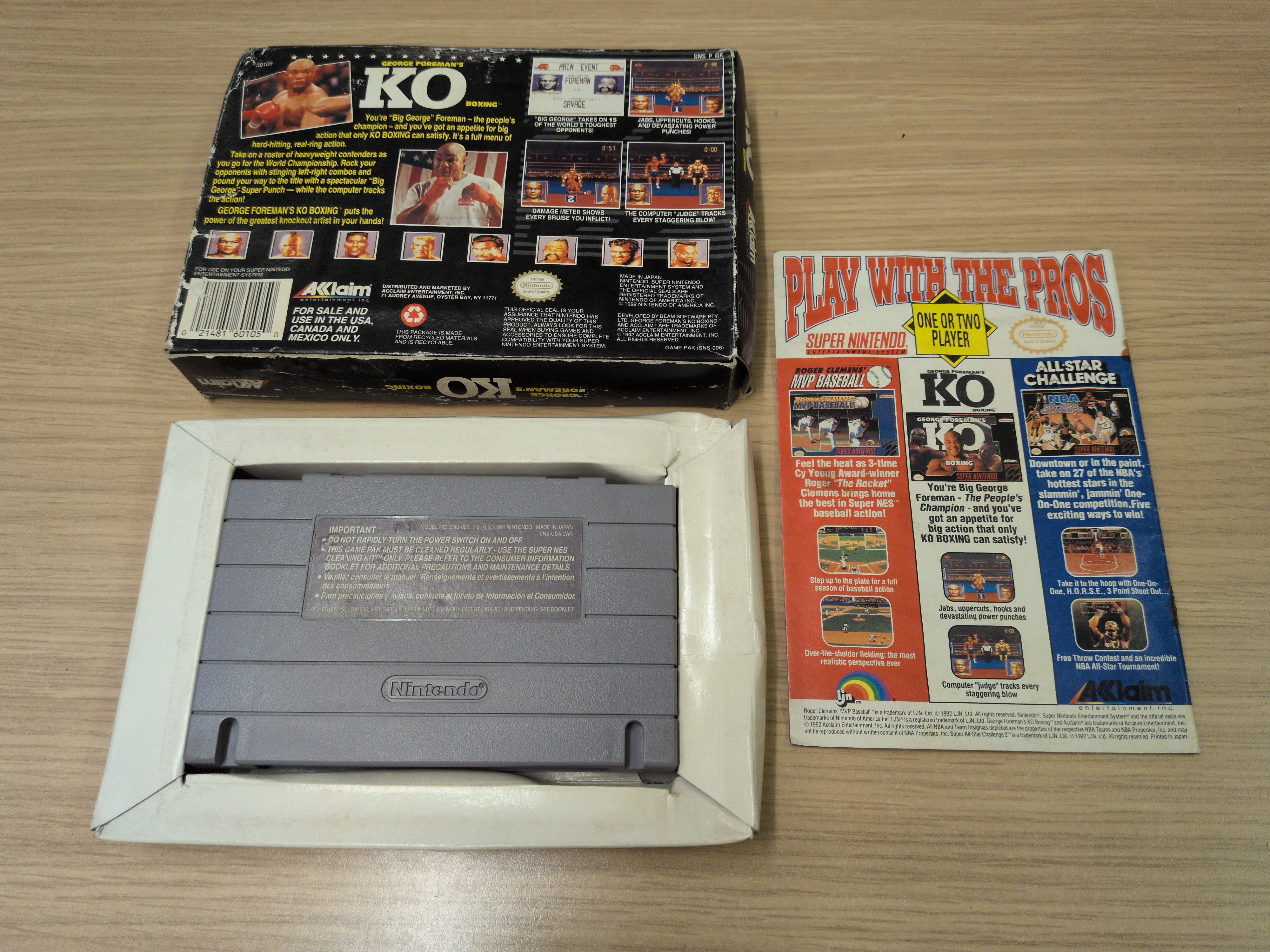George Foreman's KO Boxing Snes game NTSC