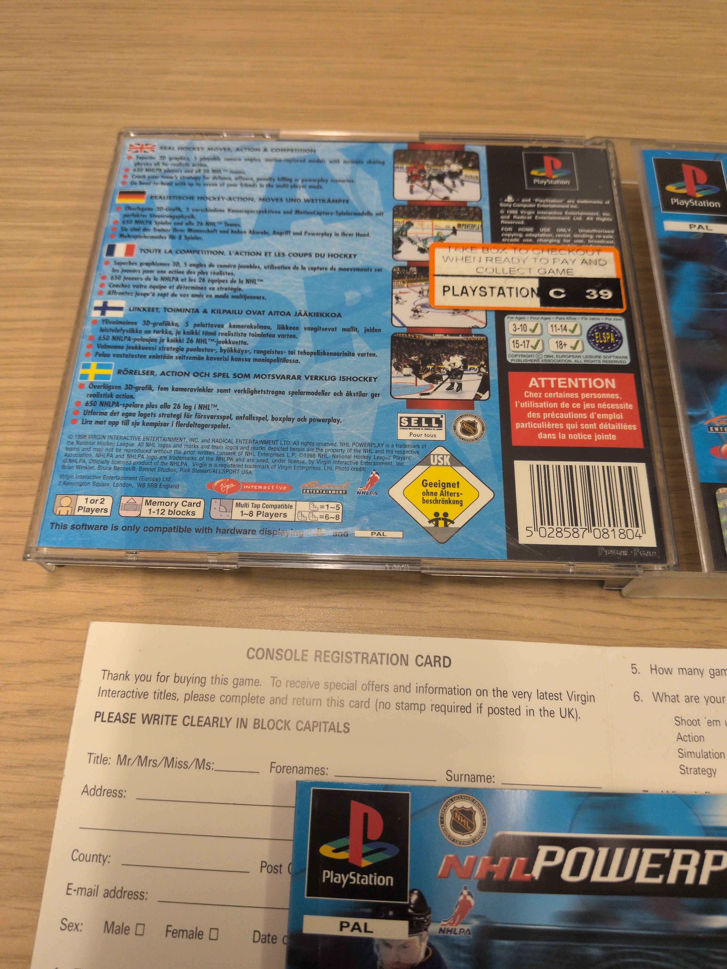 NHL Powerplay Sony PS1 game