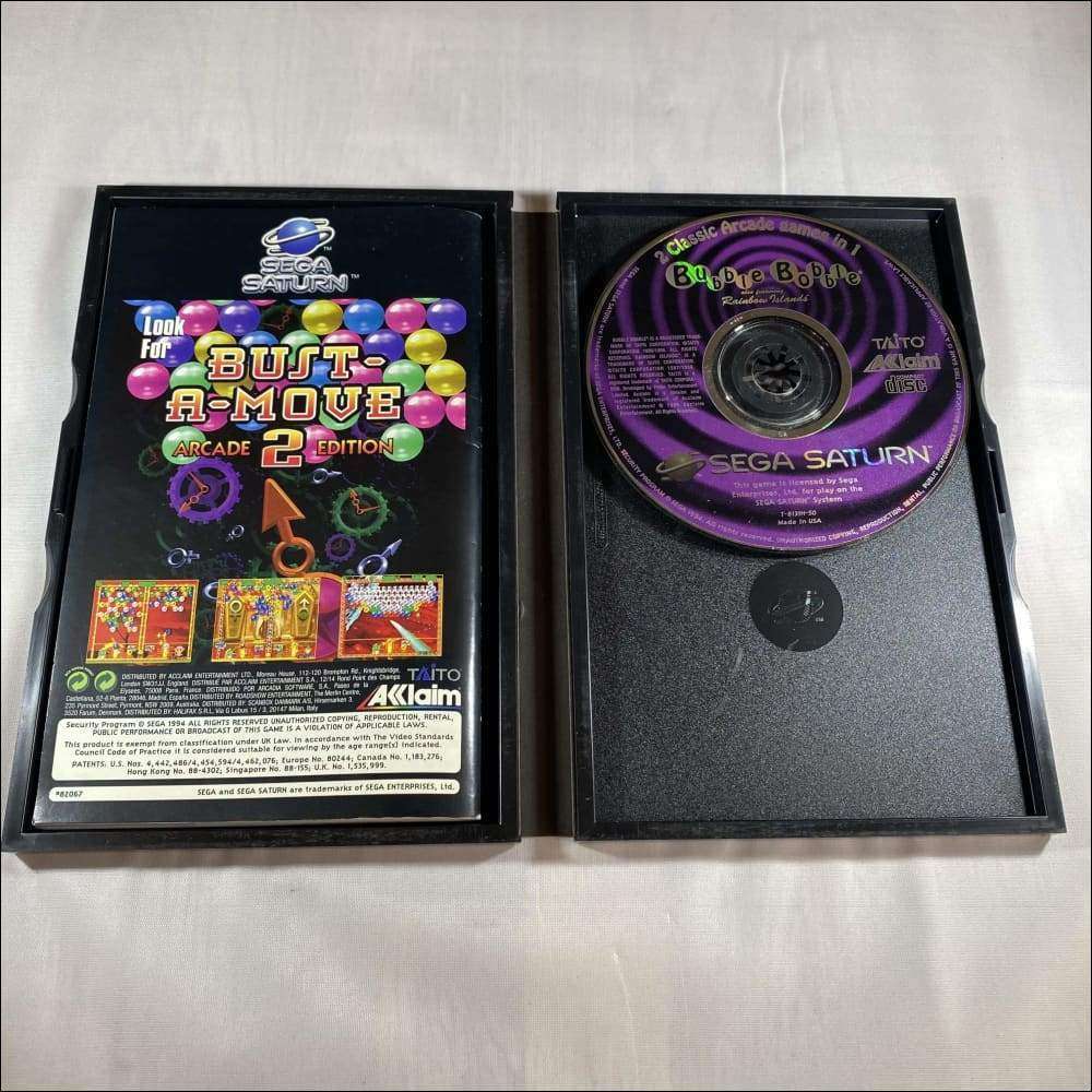 Buy Bubble bobble featuring rainbow island Sega saturn game complete -@ 8BitBeyond