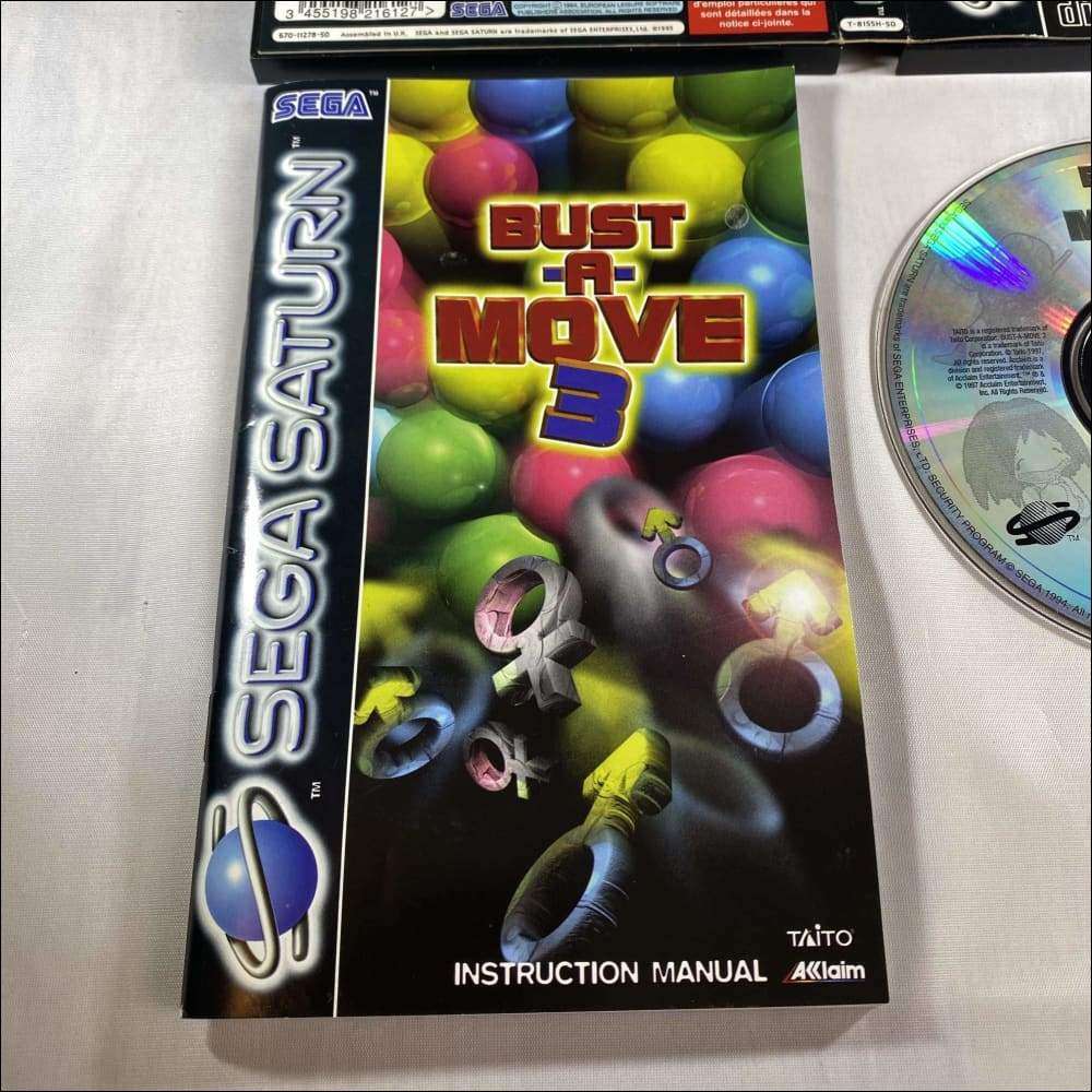 Buy Bust a move 3 Sega saturn game complete -@ 8BitBeyond
