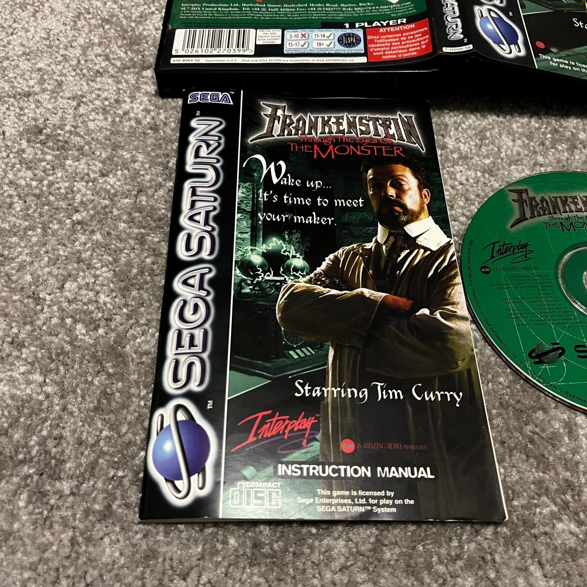 Frankenstein PAL Sega Saturn セガサターン Frankenstein: Through the Eyes of the Monster - Sega Saturn