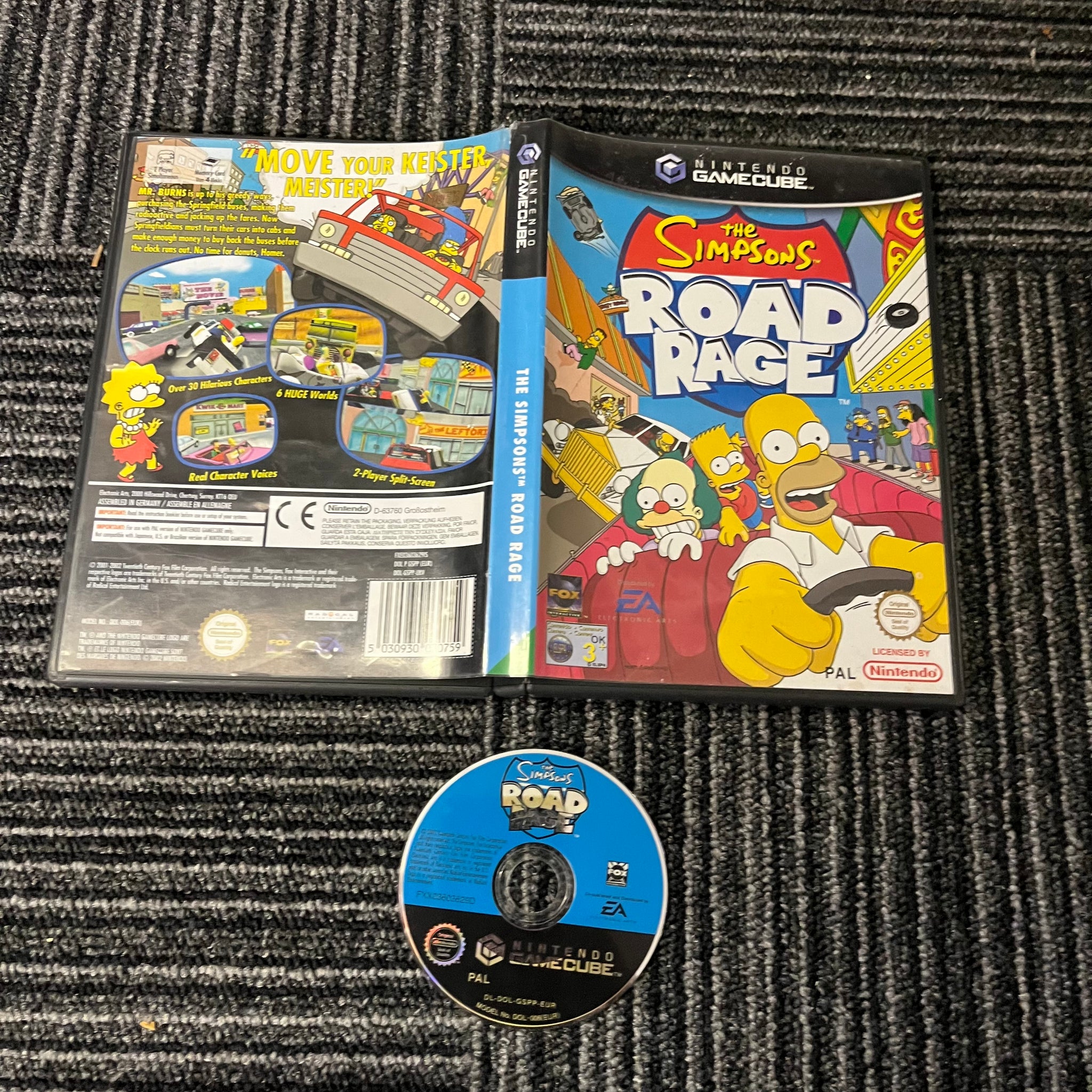 The Simpsons RoadRage Nintendo GameCube game completep