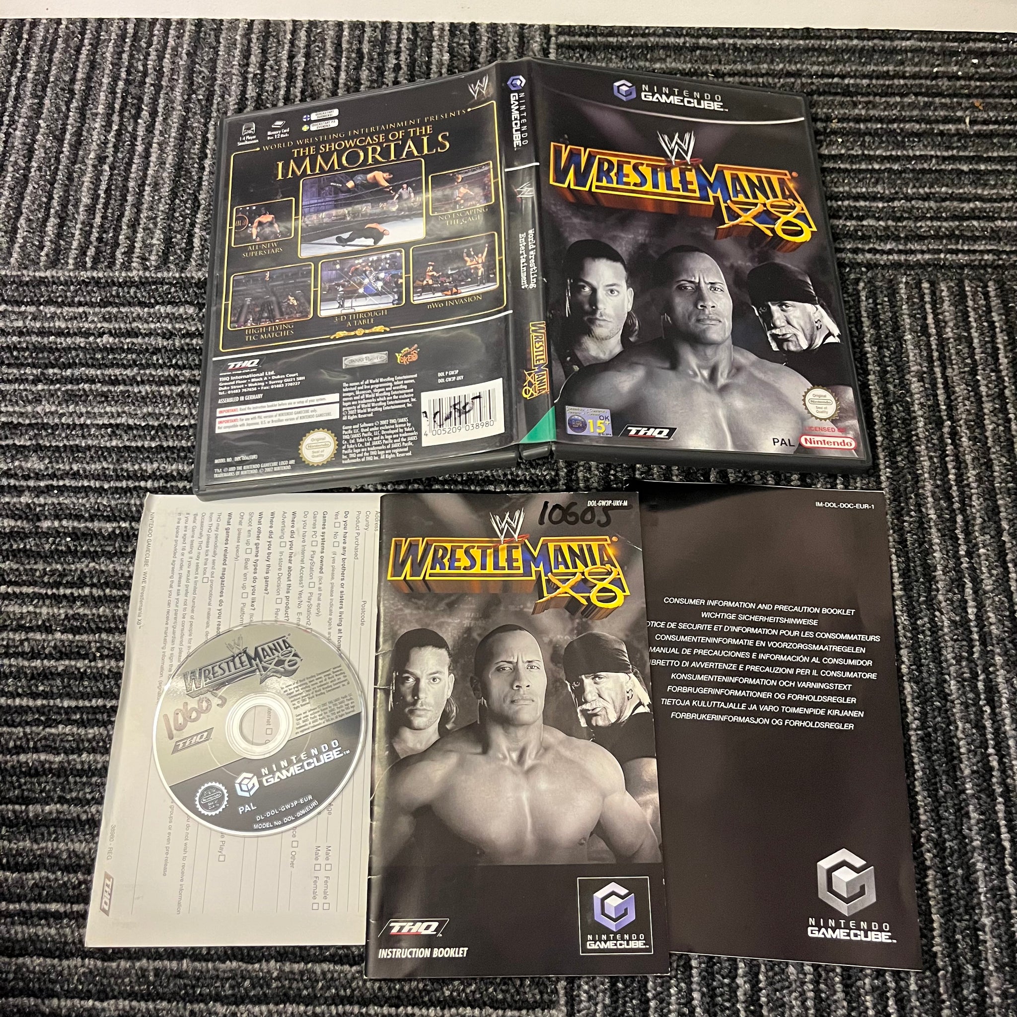 WWE Wrestlemania X8 nintendo gamecube game complete
