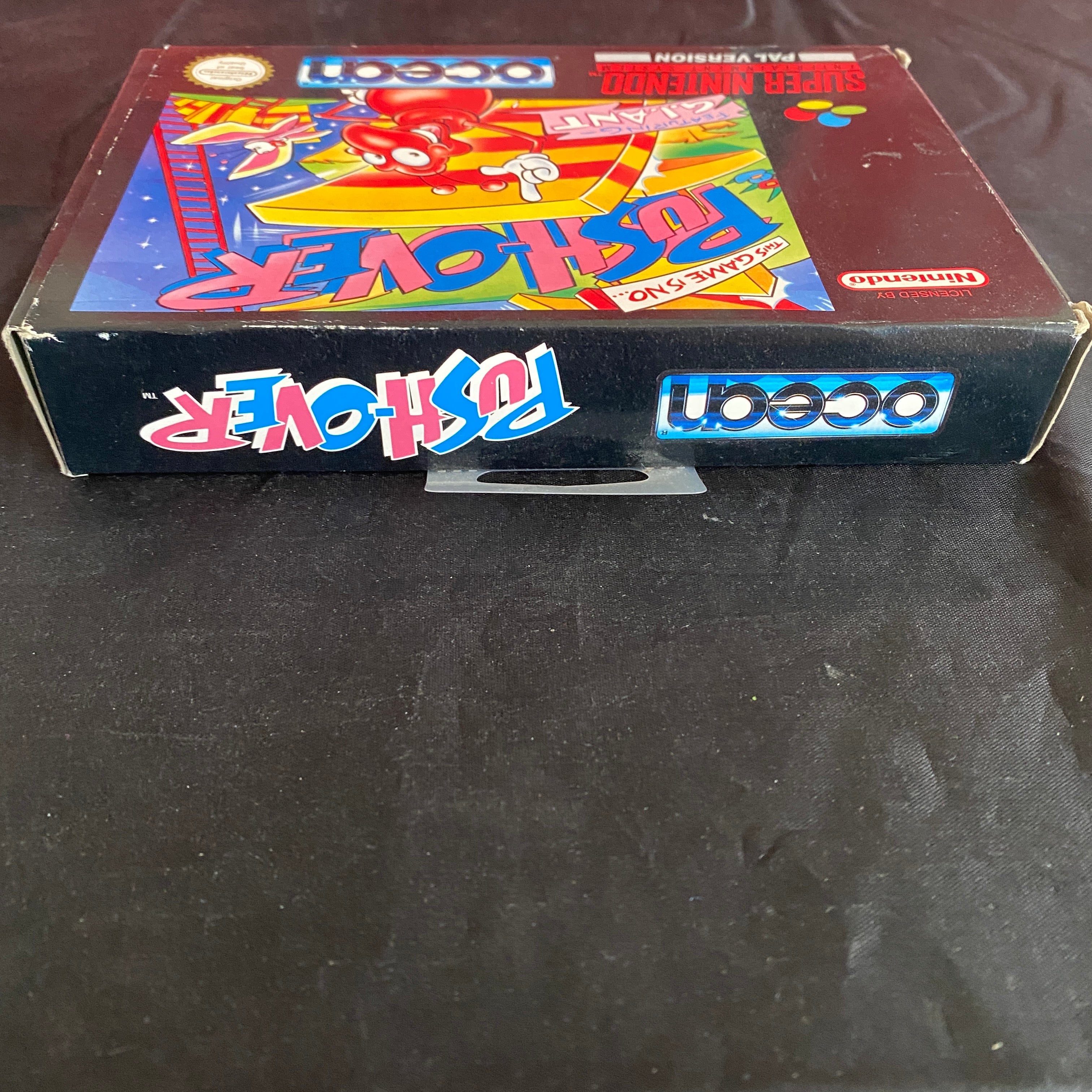 Buy Push over Snes game boxed -@ 8BitBeyond