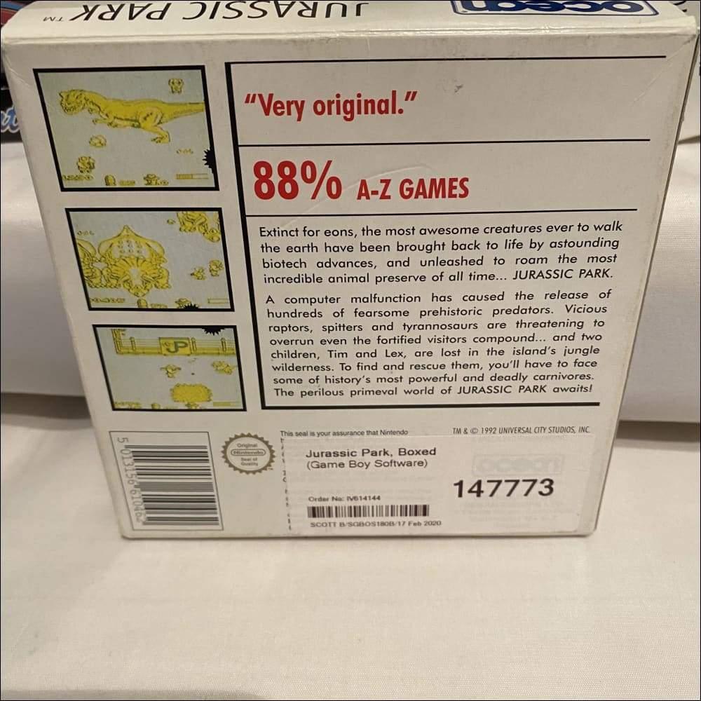 Buy Jurassic park game boy -@ 8BitBeyond