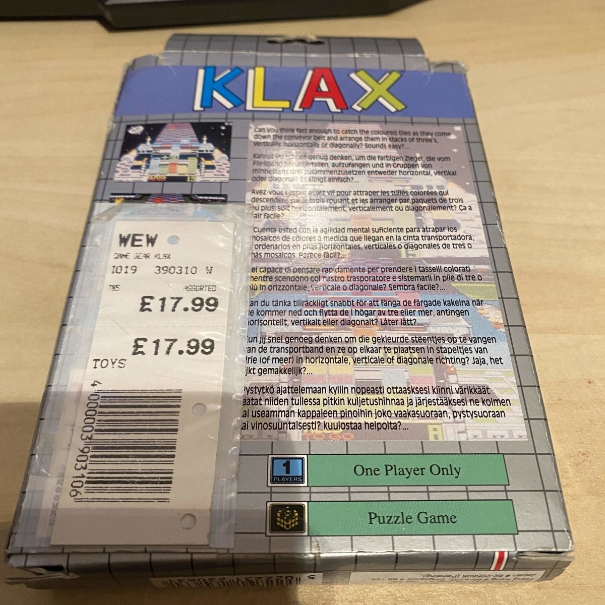 Buy Klax Sega game gear game boxed -@ 8BitBeyond