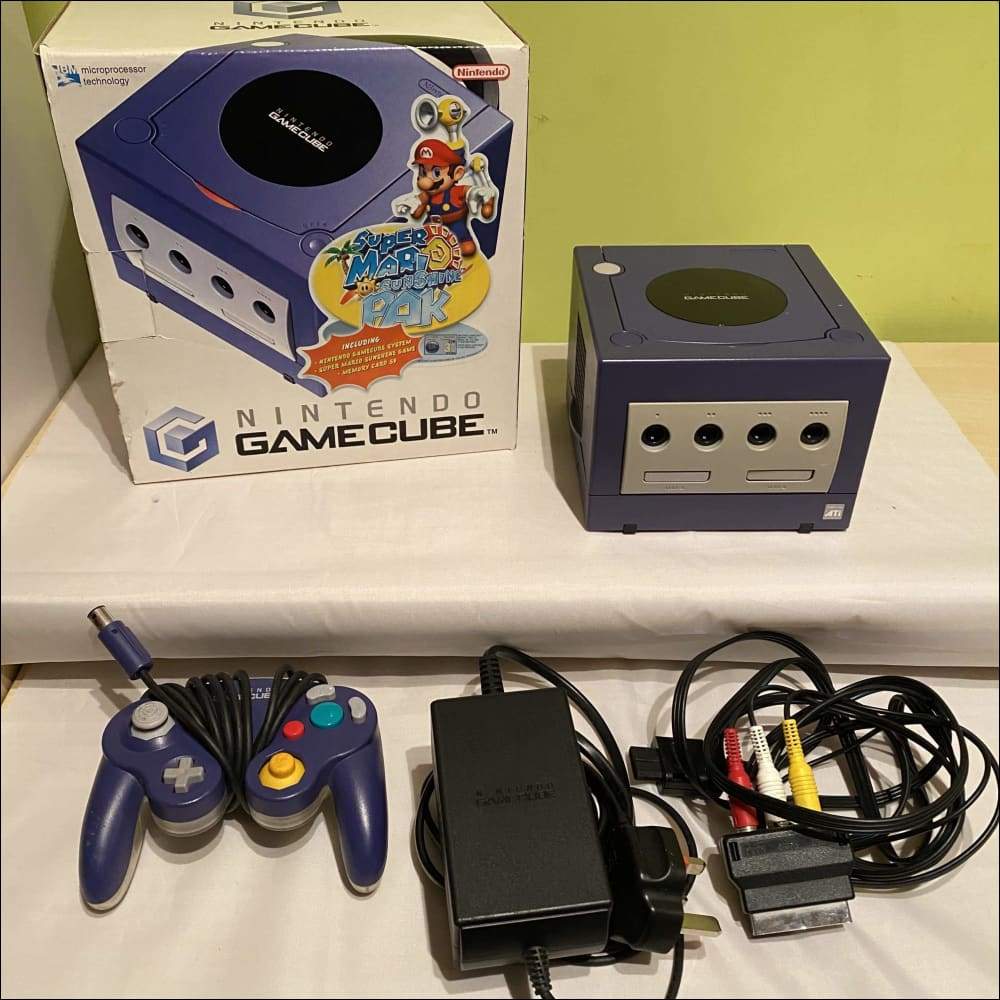 Mario sunshine GameCube console indigo boxed