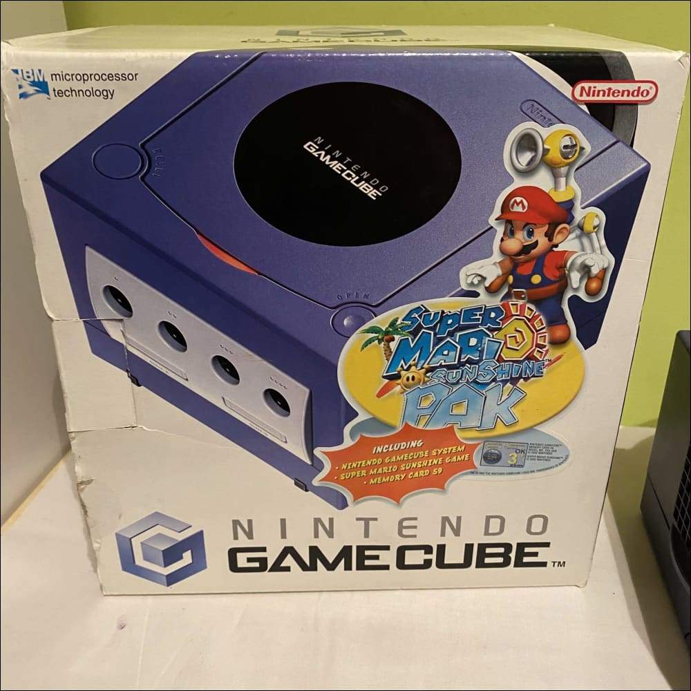 Mario sunshine GameCube console indigo boxed 79.99 8BitBeyond retro game store uk 8BitBeyond