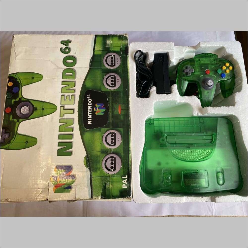 Buy Nintendo 64 N64 jungle green funtastic console boxed -@ 8BitBeyond