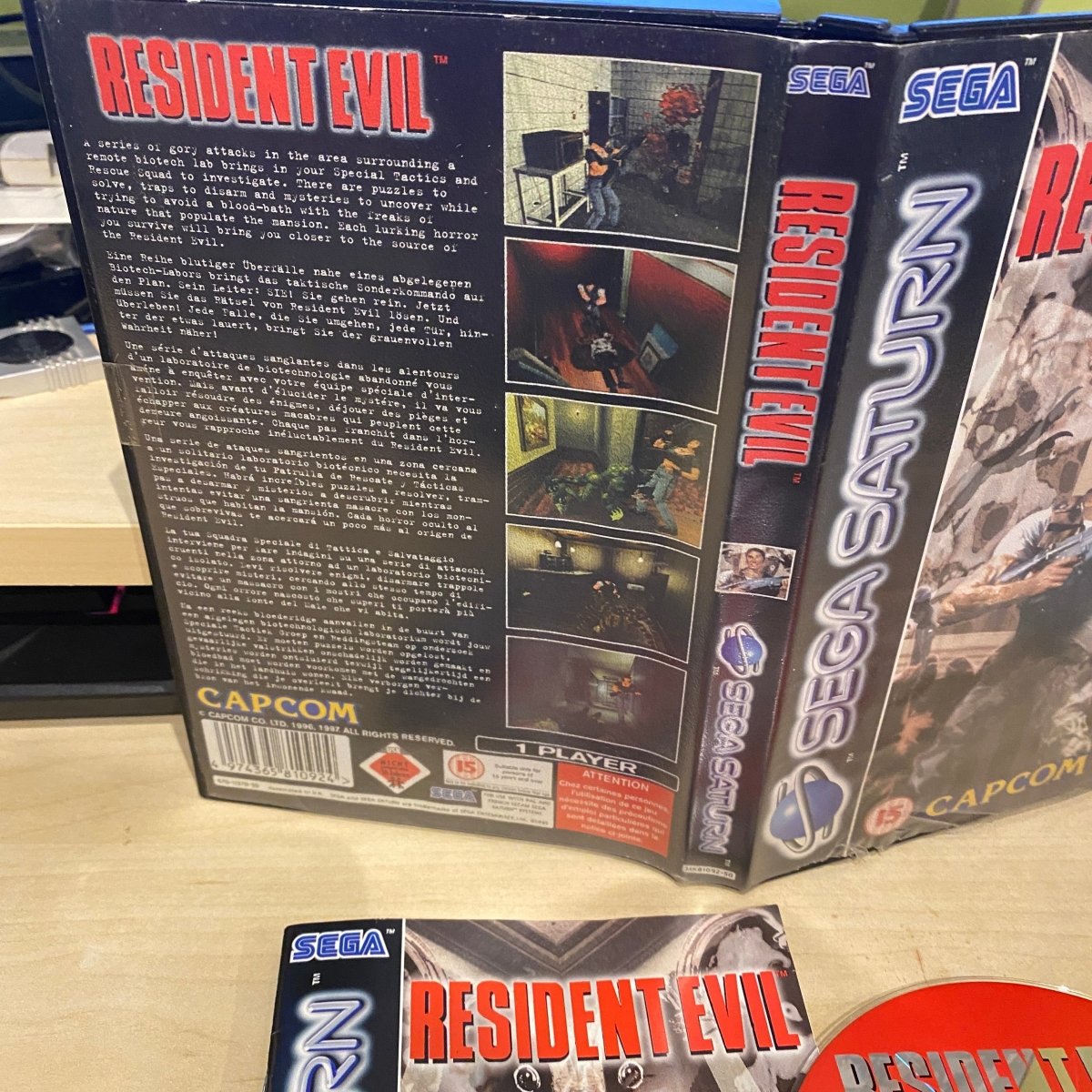 Buy Resident Evil Sega saturn game complete -@ 8BitBeyond