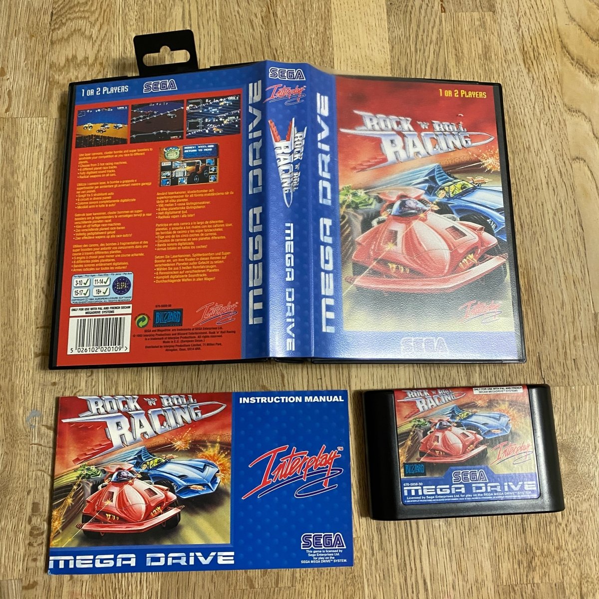 Buy Rock 'n Roll Racing Sega megadrive game complete -@ 8BitBeyond