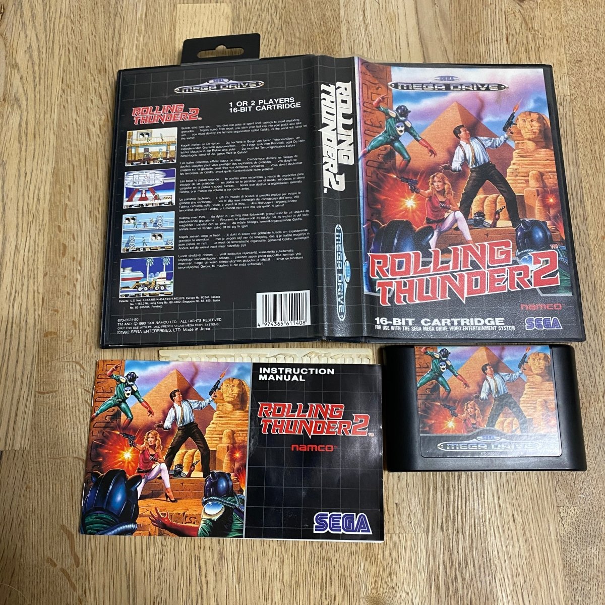 Buy Rolling thunder ii 2 Sega megadrive game complete -@ 8BitBeyond