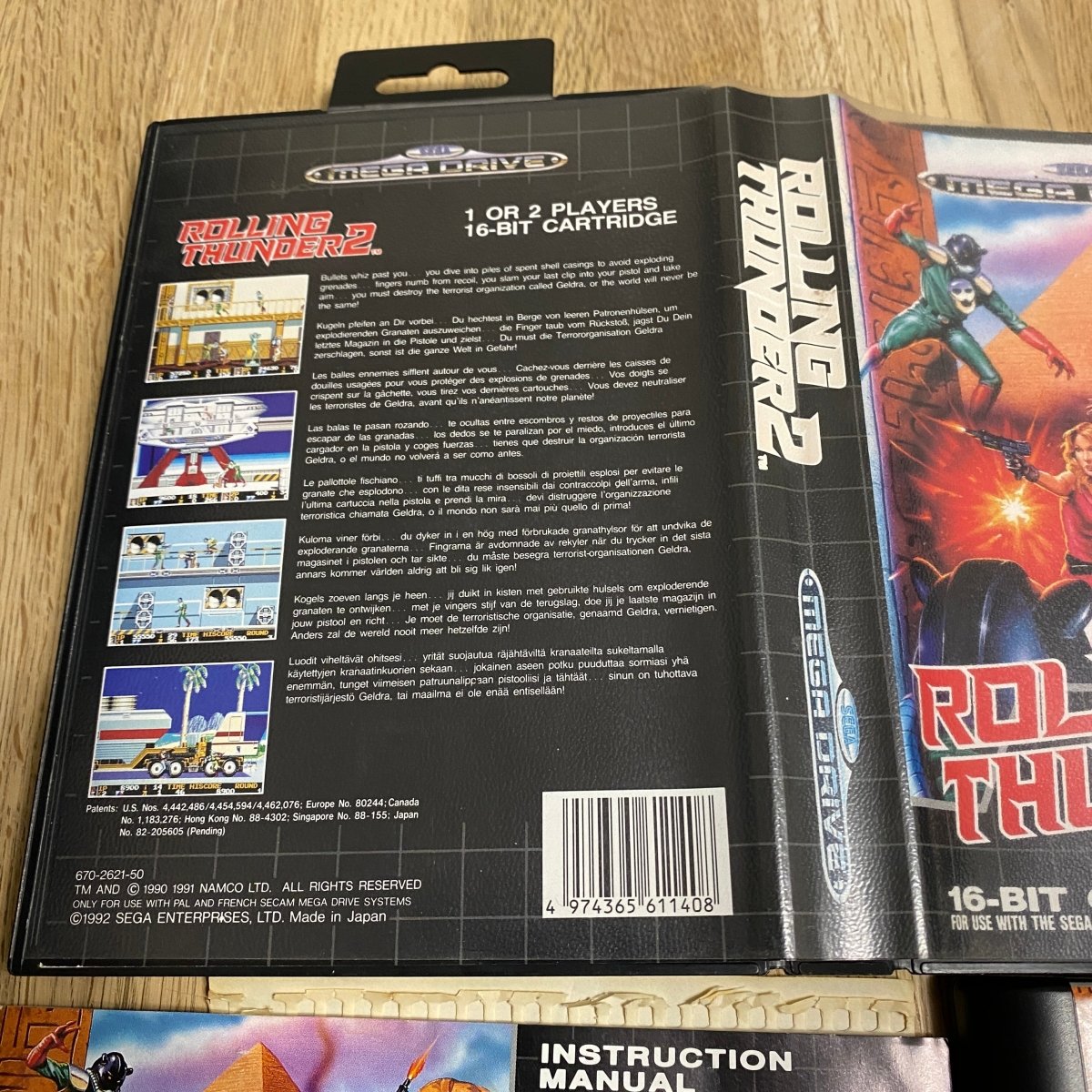 Buy Rolling thunder ii 2 Sega megadrive game complete -@ 8BitBeyond