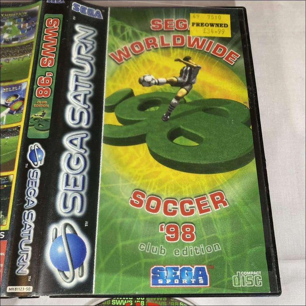 Buy Sega worldwide soccer 98 Sega saturn game complete gen2 case -@ 8BitBeyond