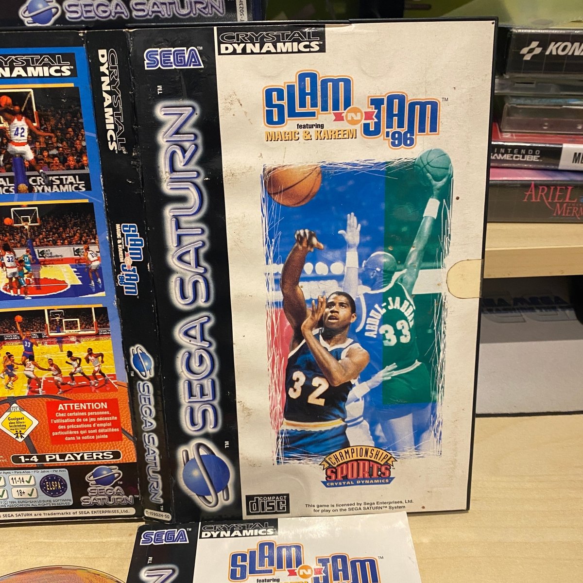 Buy Slam n Jam 96 Featuring Magic & Kareem Sega saturn -@ 8BitBeyond