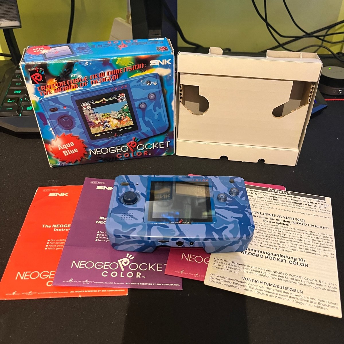 Snk Neo Geo pocket color boxed console aqua blue – retro game store uk -  8BitBeyond.com