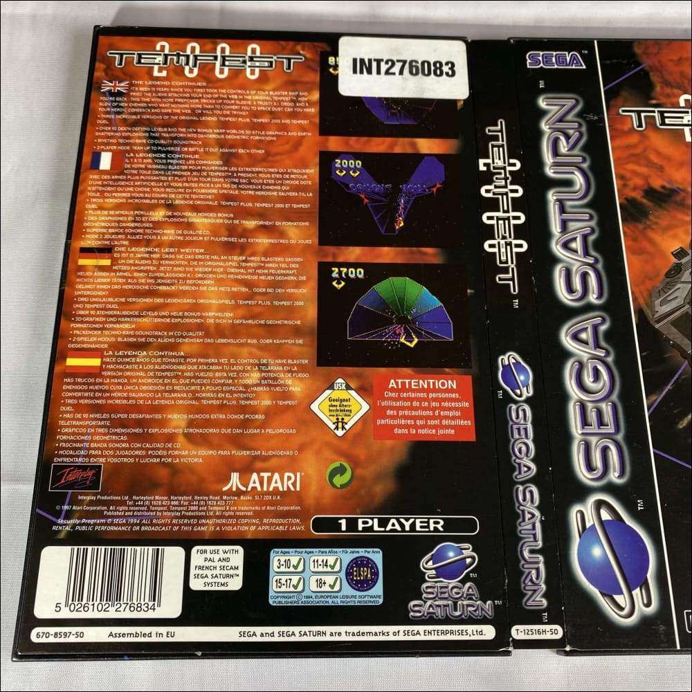 Buy Tempest 2000 Sega saturn game complete -@ 8BitBeyond