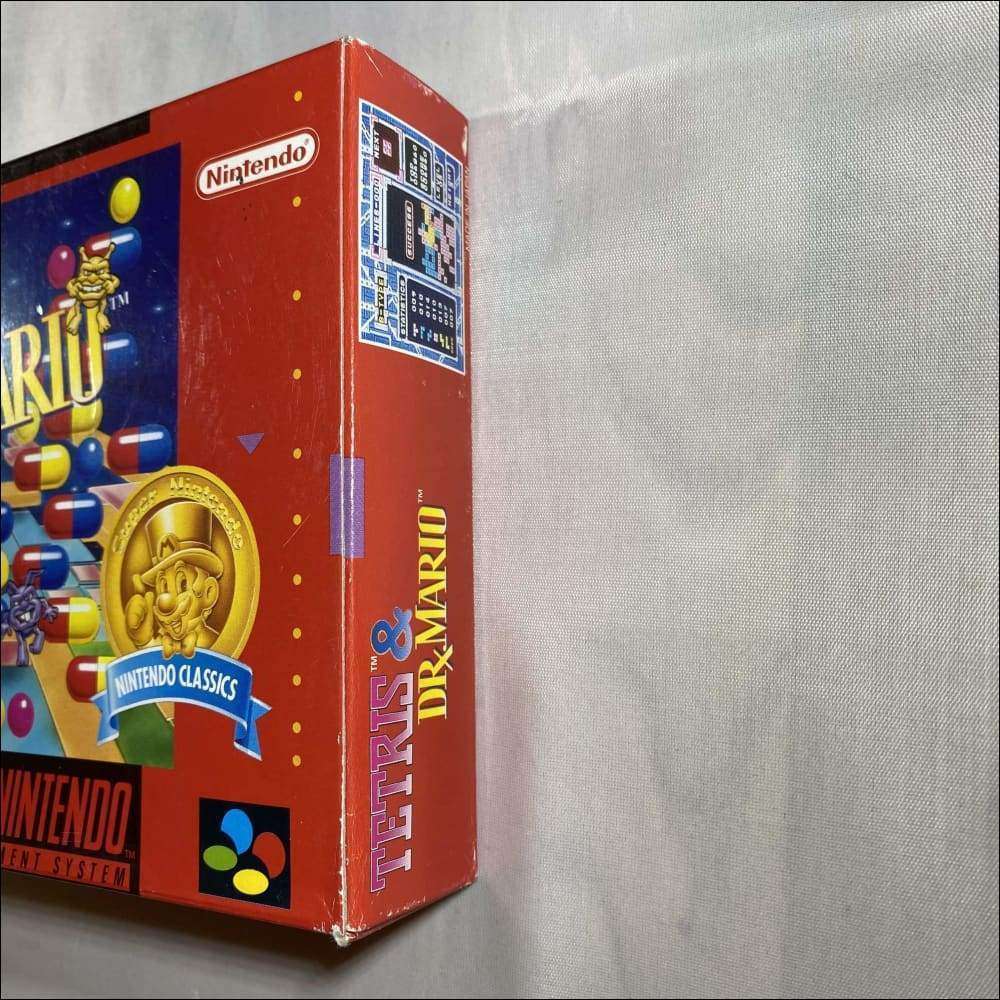 Buy Tetris & Dr Mario 2-1 red box classic Super Nintendo SNES game complete -@ 8BitBeyond
